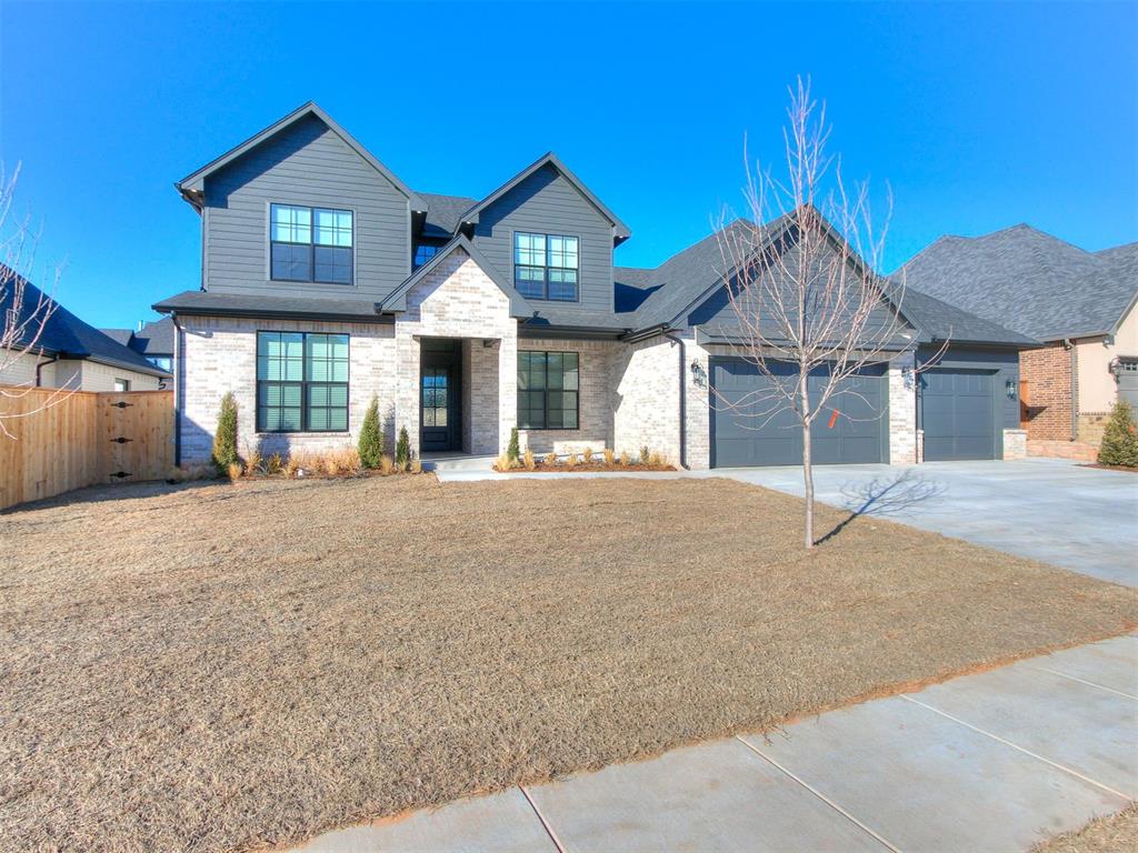 This stunning westside Norman home is just one year old, and features 4 bedrooms and 3 bathrooms, along with a dedicated study and a bonus room. Upon entering, you’ll find a welcoming layout, with the study to the right and a guest bedroom and full bath to the left. The spacious open concept living, dining, and kitchen area is perfect for entertaining. The kitchen is equipped with a gas stove, double oven and a built-in side-by-side fridge/freezer. The built-in microwave is in the oversized pantry. The master suite boasts a soaking tub, a spacious walk-in /roll-in shower, a backlit vanity, and convenient access from the closet to the laundry roomom. The concrete safe room provides that extra layer of security and peace of mind. Upstairs, there are two additional bedrooms, a bathroom, and a bonus space. The extra large covered back patio provides the perfect retreat for all your summer entertaining needs. This home truly must be seen in person! Professionally designed. Owner is broker of VanGuard Firm Realty, LLC.
