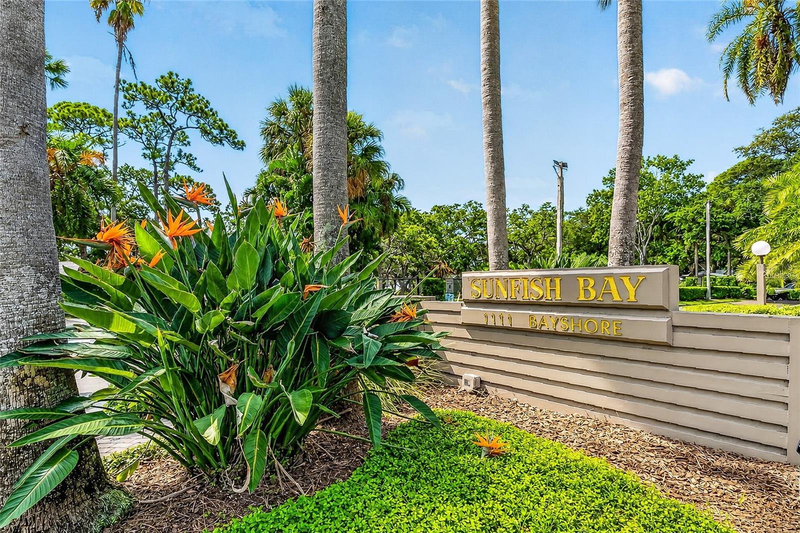 Beautiful 2-bedroom, 2-bath first-floor condo located in the meticulously maintained waterfront community of Sunfish Bay. A spacious covered front porch welcomes you to the home with a beautiful, beveled glass entry door. Inside, you’ll find a light and bright split-bedroom floor plan featuring luxury vinyl flooring throughout. The upgraded kitchen offers real wood cabinetry, stainless steel appliances, a glass tile backsplash, recessed lighting, and an adjacent inside laundry room with a newer washer and dryer. The open-concept living and dining area is highlighted by a cozy fireplace and overlooks the oversized private screened lanai, creating the perfect space to relax or entertain. The spacious primary suite features a large walk-in closet, double vanity, glass tile backsplash, and a tub/shower combination with a glass enclosure. The guest bathroom has been tastefully updated with newer tile, a decorative backsplash, modern lighting, updated fixtures, a glass shower door, and a walk-in shower. This unit includes one assigned parking space directly in front of the condo plus a detached one-car garage just across the way. Sunfish Bay community is a hidden gem, offering multiple waterfront observation docks, a sparkling community pool overlooking Tampa Bay, tennis and pickleball courts, and private kayak storage for residents. HOA FEES INCLUDE CABLE, INTERNET, SEWER, TRASH,WATER AND GROUND MAITENANCE! Ideally located just south of charming downtown Safety Harbor, you’ll enjoy easy access to South Bayshore Boulevard’s scenic waterfront trail, perfect for walking, running, or biking to downtown Safety Harbor or the Courtney Campbell Causeway. Tampa International Airport and the world-famous white sands of Clearwater Beach are both approximately 20 minutes away, making this an exceptional location to enjoy the Florida lifestyle.