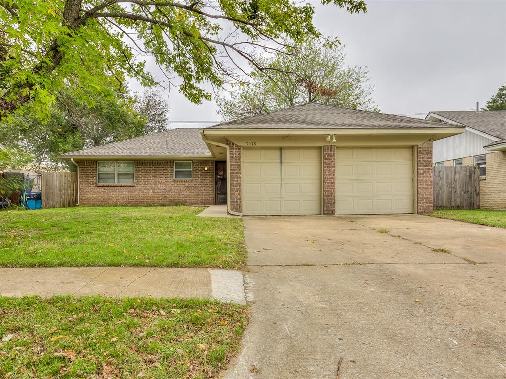 Consider this fantastic 3/2/2 brick home in an established neighborhood less than 2 miles from OU.  This house 1215 sq ft home is in great condition and comes with appliances to include fridge, stove, dishwasher, washer/dryer (as is), and disposal.  Entire interior nicely painted with neutral colors.  It has a large living room and master bedroom, a wonderful kitchen with lots of counter space, and an abundance of storage space with built-ins.  Master bathroom newly remodeled with new shower.  Stained concrete in kitchen, dining and living plus an indoor laundry.  Tile in three bedrooms.  NO CARPET!  Nice lot with a privacy fence and a two car garage.  Easy access to OU, Lindsey, Hwy 9, and lots of amenities on Norman's east side.  Sorry, no smoking permitted on property.  No pets.  This gem of a home will not last long—just look at the pics!  Broker/Owner.