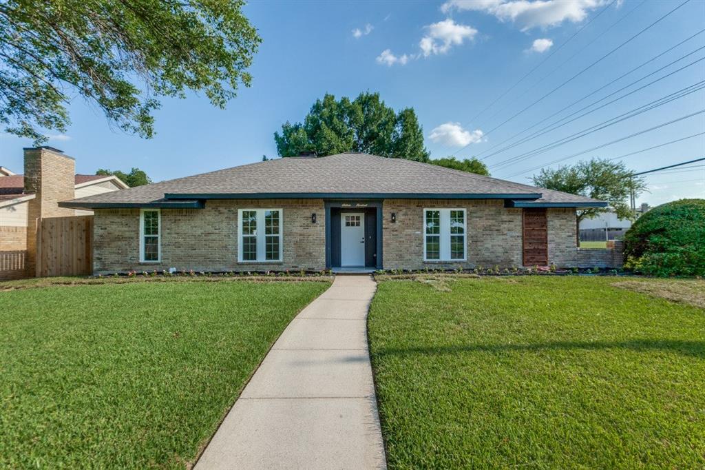 Step into style and sophistication with this stunningly remodeled 3-bedroom home with additional space to use as office or sitting area off the primary bedroom.  This home is nestled on a spacious corner lot in the heart of Richardson. From the moment you walk in, you’ll notice the attention to detail and high-end designer touches throughout.  The open-concept layout is adorned with Luxury Vinyl Plank flooring that flows seamlessly through most of the home, complemented by striking designer lighting that adds warmth and elegance to every room. The kitchen is a true showstopper, featuring sleek modern cabinetry, gleaming quartz countertops, and an inviting layout perfect for entertaining.  Both bathrooms have been thoughtfully updated with luxurious tile work and contemporary vanities topped with quartz, giving a spa-like feel to your daily routine.  Outside, the large backyard offers endless potential—whether it’s for weekend barbecues, a garden oasis, or room for play.
Don’t miss this opportunity to own a move-in-ready gem that combines modern updates with classic charm in one of Richardson’s established neighborhoods!