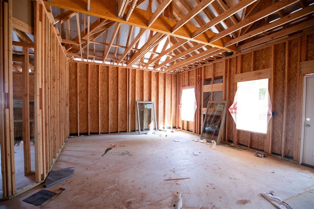 This Dane floor plan features 1,830 Sqft of total living space, which includes 1,700 Sqft of indoor space and 130 Sq Ft of outdoor living. This spacious home offers 4 bedrooms, 2 full baths, 2 covered patios, a utility room, a mudbench for additional storage, and a 2-car garage with an in-ground storm shelter installed. The sizeable living room welcomes high ceilings with a ceiling fan, a center gas fireplace with our stacked stone surround detail, large windows, Cat6 wiring, and wood-look tile. The kitchen supports custom-built cabinets to the ceiling, stunning pendant lighting, 3 CM countertops, a center island, a large corner pantry, modern tile backsplash, and stainless-steel appliances. The primary suite has a sloped ceiling detail with a ceiling fan, our cozy carpet finish, and windows. The attached bath features a dual sink vanity with framed mirrors, 3 CM countertops, a free-standing tub, a private elongated toilet, a European walk-in shower, and a HUGE walk-in closet. Secondary bedrooms feature sizeable closets, carpeted flooring, windows, and ceiling fans. Covered outdoor living area offers a wood-burning fireplace, a gas line, and a TV hookup. Other amenities include our healthy home technology, a tankless water heater, R-44 insulation, a whole home air purification system, and MORE!