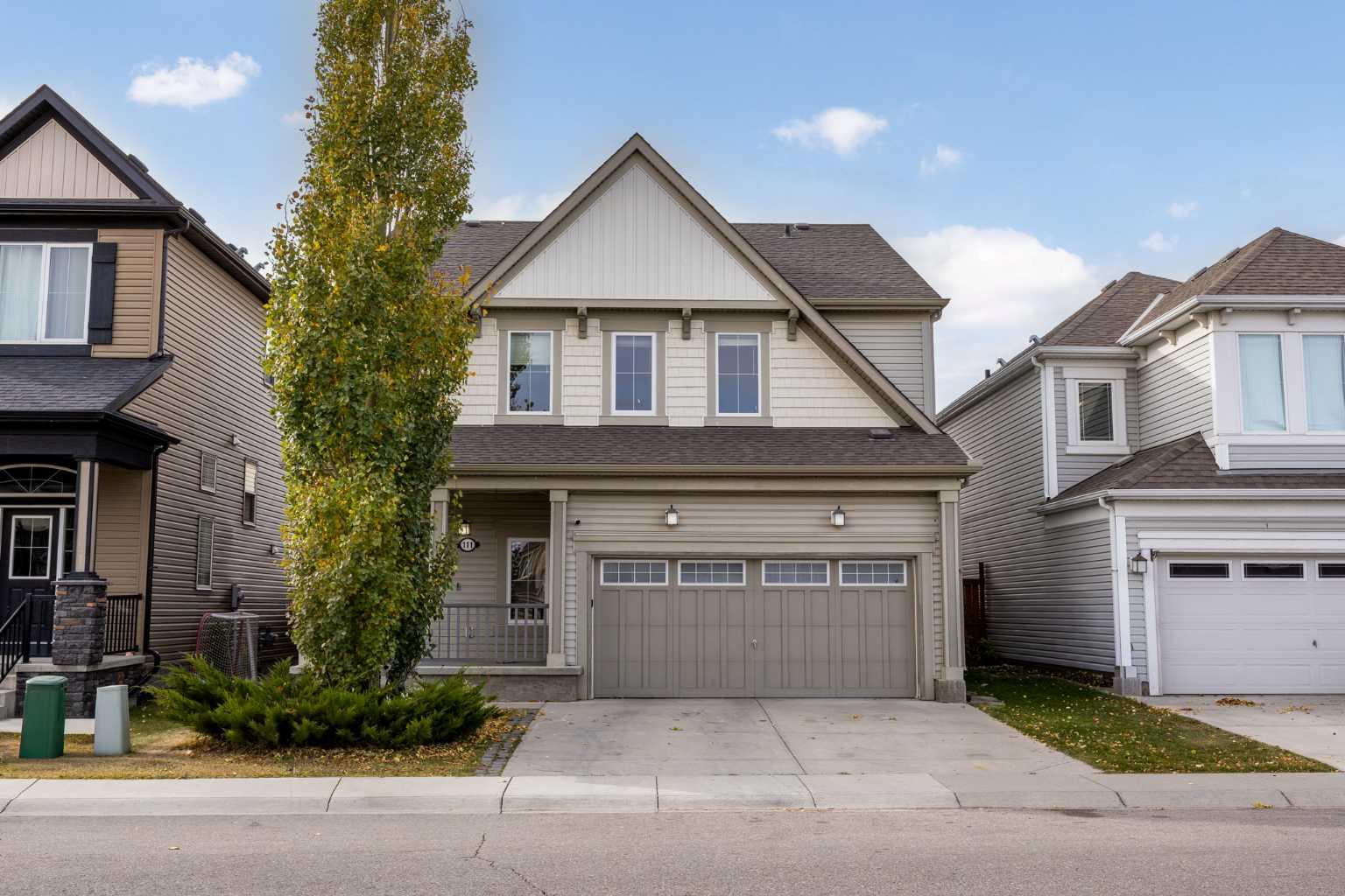 Welcome to this spacious family home in the highly sought-after community of Windsong! Built in 2013, this impressive property offers exceptional living space, thoughtful design, and numerous upgrades that make it perfect for growing families and entertaining alike. Step inside to a grand front entrance featuring soaring ceilings and an abundance of natural light, creating an inviting first impression. The open-concept main floor is designed for modern living and showcases a bright and spacious living room with a cozy fireplace, a  dining area, and a stylish kitchen complete with stainless steel appliances, quartz countertops, and ample cabinetry for all your storage needs. Additional features include central air conditioning, a central vacuum system, and newer washer and dryer. Upstairs, you'll find a large bonus room, perfect for family movie nights, a home office, or a children's play area. The spacious primary retreat features a walk-in closet and a 5-piece ensuite bathroom. Two additional generously sized bedrooms, each with their own walk-in closets, and a full bathroom complete the upper level. The fully finished basement provides even more living space with a large recreation room and a convenient 3-piece bathroom, offering endless possibilities for family gatherings, a home gym, or a media room. Outside, enjoy the sunny south-facing backyard featuring a spacious deck, a large storage shed, and plenty of room for outdoor activities. Car enthusiasts and those needing extra storage will appreciate the OVERSIZED DOUBLE ATTACHED GARAGE with NEWLY finished EPOXY flooring, as well as the rare RV PARKING access. This exceptional home combines comfort, space, and functionality in a fantastic location close to schools, parks, shopping, and amenities. Don't miss this incredible opportunity to own a move-in ready family home in one of Airdrie's most desirable communities!