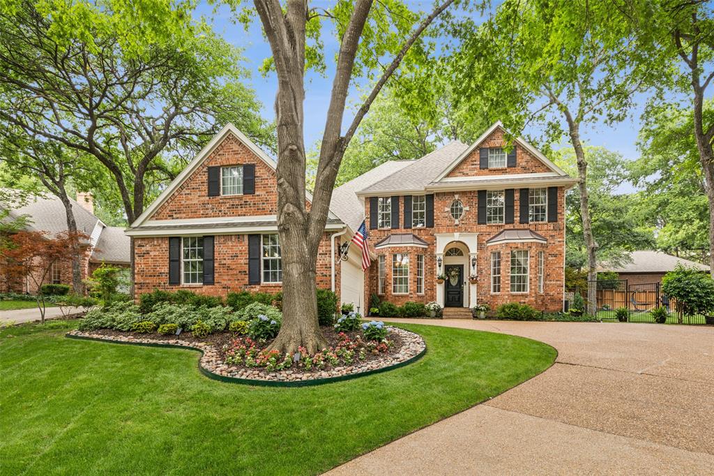 Back on the market due to no fault of property or seller! Located in the COVETED neighborhood - Village of Eldorado, this beautiful property on a .29-acre, quaint cul-de-sac lot, exudes SOUTHERN CHARM inside and out! Pride of ownership shows when you step into the entry with soaring ceilings, hand-scraped hardwood floors, formal living, dining, plus wet bar. The living room includes a cozy fireplace and flows into the kitchen with a breakfast area, ample cabinet space, and granite countertops. The downstairs spacious primary bedroom features a new FULLY remodeled spa-like ensuite bathroom. An additional downstairs secondary bedroom and full bath round out the first floor. Upstairs you will find generous game room with balcony, four large secondary bedrooms and two full baths. Step outside to a gardener's paradise with a sprawling yard of NEW shade and drought tolerant Emerald Zoysia lawn, beautiful trees, and plenty of patio space. Just a short walk to highly acclaimed Valley Creek Elementary! Other updates include new carpet throughout '25, new exterior and interior paint '25, new landscaping-irrigation '25, new lighting '25, 2 new hot water heaters '24, new garage door '24, new roof '18. Just a few steps away from highly acclaimed Valley Creek Elementary school, and a short walk or golf cart ride to Eldorado Country Club which features golf, tennis, pool and family social events!