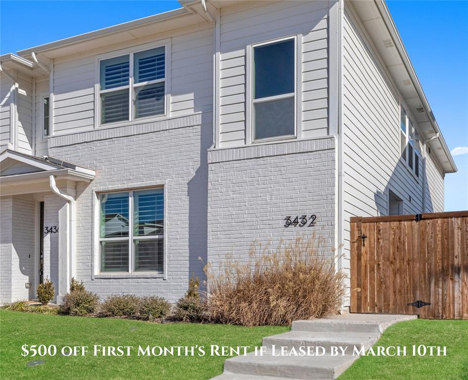 **$500 OFF FIRST MONTH'S RENT IF MOVE IN BY MARCH 10TH!!** Picture yourself in this beautiful 3 bedroom, 2.5 bath townhouse located in a private gated community, close to 820 W, schools, shopping, dining, &  entertainment. Designer upgrades throughout including gray cabinets, Luxury Vinyl Plank floors, decorative tile floors in baths, modern lighting and fans, plantation shutters, & neutral paint colors. Main level offers open concept floor plan, perfect for entertaining guests. Gourmet kitchen features upgraded Samsung appliances, quartz countertops, island with breakfast bar, and spacious walk-in pantry. Upper level offers an abundance of space with a game room, 3 bedrooms, & 2 baths. The primary bedroom is a spa-like retreat with a beautiful tile, glass shower, dual sinks & vanities, and walk-in closet. Oversized 2-car garage has epoxy floor. Fully fenced private side yard, perfect for enjoying your morning coffee! Lawn care included. MUST SEE!!