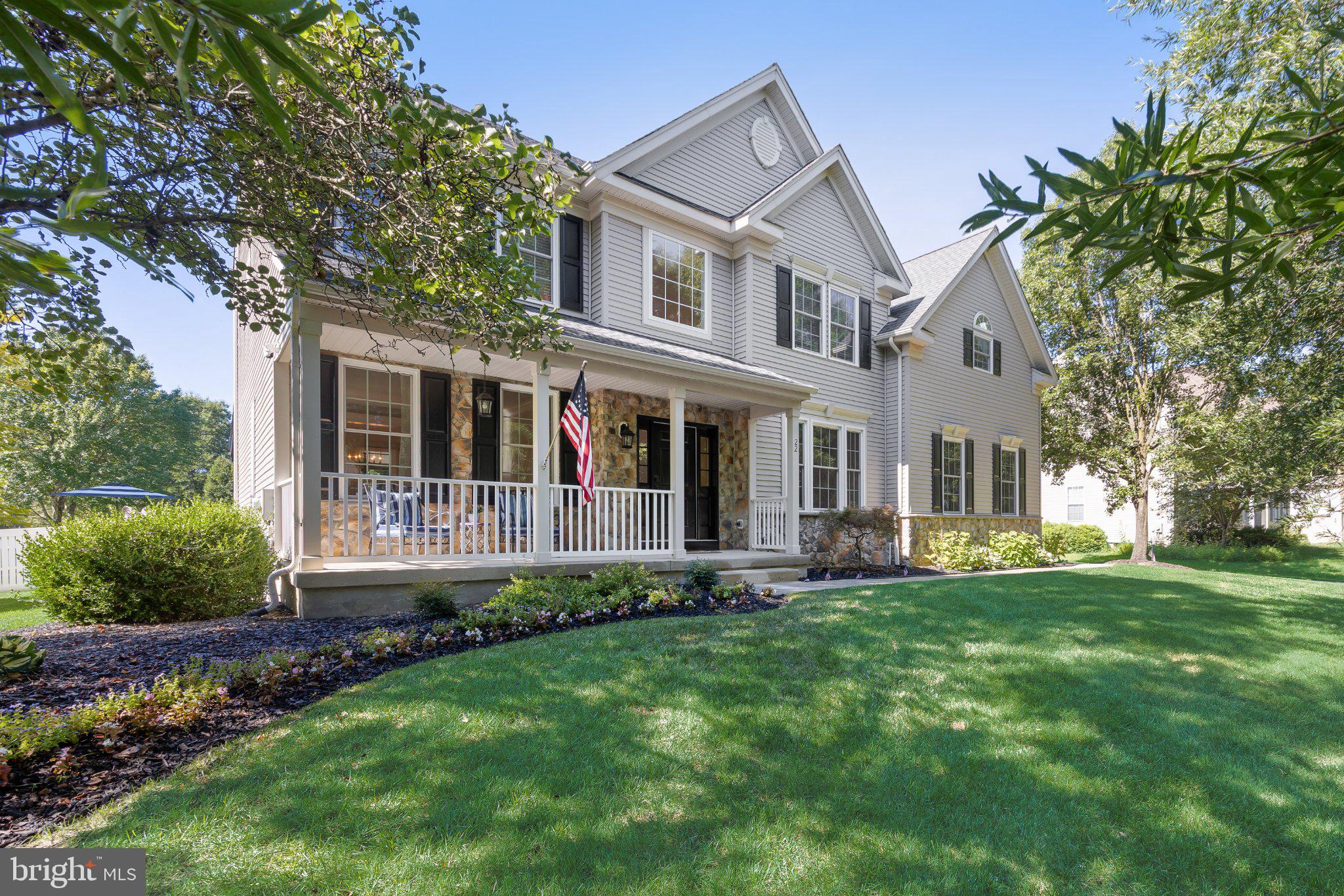 Welcome To This Exceptional 4 Bed, 3.5 Bath Brinton Model In Lumberton’s Highly Sought-After Coventry Glen, Where Timeless Style, Meticulous Care, Impressive Updates, And Resort-Inspired Outdoor Living Come Together On Just Over Half An Acre. From The Moment You Arrive, Beautiful Landscaping And A Charming Front Porch Create An Inviting First Impression. Step Inside To A Home That Is Truly Pristine—Freshly Painted Throughout, Flooded With Natural Light, And Impeccably Maintained. Gorgeous Refinished Hardwood Floors Extend Throughout Most Of The Main Level, While Extensive Millwork And Architectural Details Add Character And Sophistication. Just Off The Foyer, Double French Doors Open To A Private Home Office. The Spacious Formal Living Room Offers Hardwood Flooring And Classic Wainscoting And Flows Seamlessly Into The Elegant Dining Room, Creating The Perfect Backdrop For Memorable Gatherings. At The Heart Of The Home Is The Bright And Inviting Kitchen, Featuring A New (2025) Refrigerator, Stone Backsplash, White Washed Cabinetry, Convenient Pantry, Updated Lighting, And A Center Island With Seating. Best Of All, The Kitchen Opens Directly To An Expansive Covered Deck, Creating An Effortless Transition From Indoor Living To Your Very Own Backyard Retreat. And What A Retreat It Is! Overlooking The Sprawling Yard, The Oversized Deck Features Dual Ceiling Fans And Plenty Of Space For Outdoor Dining, Relaxing, And Entertaining. Step Down To The Paver Patio And Sparkling Inground Pool, And Suddenly Every Summer Day Feels Like A Staycation. The Gorgeous Concrete Liner Pool (2017) Features A Slide And A Built-In Inground Cleaning System For Minimal Maintenance, While The Expansive Lawn Still Leaves Plenty Of Room To Play, Entertain, Garden, Or Simply Enjoy The Privacy And Open Space. Back Inside, The Impressive Family Room Sits Just Off The Kitchen, Offering The Perfect Place To Unwind, With A Dramatic Vaulted Ceiling, Cozy Gas Fireplace, And Convenient Rear Staircase Providing A Second Route To The Upper Level. Rounding Out The Main Floor Is A Half Bath And Laundry Room/Mudroom. Upstairs, Elegant Double Doors Introduce The Luxurious Primary Suite—A True Private Sanctuary Featuring A Spacious Sitting Area And Two Large Walk-In Closets. The Spectacular Primary Bath, Beautifully Renovated In 2023, Delivers A Spa-Like Experience With Heated Floors, A Skylight, Two Floating Vanities With LED Mirrors, And A Stunning Glass-Enclosed Stone And Tile Shower. Down The Hall You Will Find A Full Bath Featuring Dual Sinks, Three Additional Generously Sized Bedrooms, Including One With A Walk-In Closet, As Well As A Convenient Tech Center/Office Nook On The Upper Landing, Adding Even More Versatility. The Finished Walkout Basement Takes This Home To Another Level, Offering An Incredible Extension Of The Living Space With A Full Bathroom, Wet Bar, And Abundant Room For Entertaining, As Well As A Massive Amount Of Unfinished Storage Space. With Direct Access To The Backyard, It's Perfectly Positioned For Poolside Entertaining And Effortless Indoor/Outdoor Gatherings. Additional Highlights Include A Newer Roof (2017), Newer Dual Zoned HVAC System And Hot Water Heater (2020), A Side Entry 2-Car Garage Equipped With A 240volt, 48amp Tesla Charger, And So Much More. Pristine, Spacious, Beautifully Updated, And Made For Entertaining, This Exceptional Coventry Glen Home Offers The Complete Package—Impressive Interiors, Flexible Living Space, A Luxurious Primary Retreat, And An Unforgettable Backyard Oasis. This Is More Than A Beautiful Home—It’s The Lifestyle You’ve Been Waiting For.