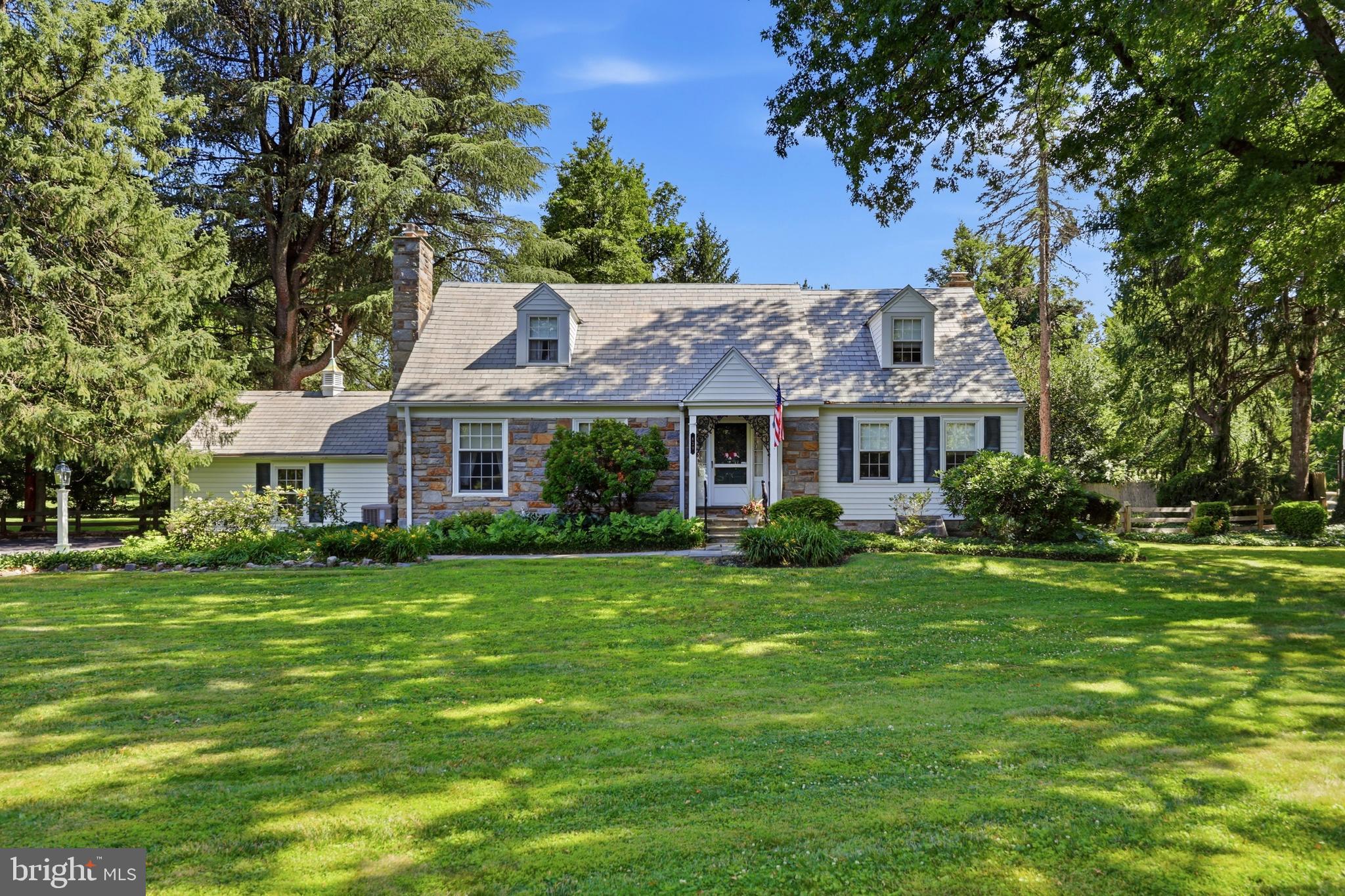 ***Offer deadline - Saturday, August 15th at 5:00PM***Tucked away on a beautiful, level .75-acre lot in the heart of Villanova, 639 Spruce Lane presents a rare opportunity to own a classic Cape Cod residence in an exceptional setting. With its slate roof, beautiful grounds, gracious proportions, and timeless character, this inviting home offers the perfect foundation for comfortable living and future personalization.A welcoming center-hall entrance sets the tone for the home, complete with a convenient coat closet and an inviting sense of arrival. The first floor offers an elegant yet comfortable flow, featuring a formal living room with fireplace, a formal dining room, and a spacious family room with its own fireplace—creating two distinctive gathering spaces ideal for both everyday living and entertaining.Throughout the home, hardwood floors provide warmth and continuity, while abundant natural light enhances the character of each room. The custom kitchen is a true focal point, featuring a spectacular wall of windows that fills the space with natural light and creates a beautiful connection to the expansive grounds.The first-floor primary bedroom offers exceptional convenience and privacy, accompanied by a full bathroom. Upstairs, two generously sized bedrooms provide comfortable accommodations, each offering plenty of storage and wonderful character that reflects the home's classic Cape Cod charm. A second-floor full bathroom serves these bedrooms.An oversized garage with direct interior access to the house provides exceptional convenience along with generous room for vehicles, equipment, and storage. For added peace of mind, a whole-house generator provides reliable backup power and comfort when needed.The possibilities continue below. An expansive unfinished basement spanning the entire footprint of the home offers tremendous potential for additional living and entertaining space. Whether envisioned as a recreation room, home gym, media room, office, wine cellar, or a combination of spaces, this substantial lower level is ready to be transformed to suit the next owner's lifestyle.Outside, the property truly shines. The spacious, level .75-acre grounds provide an uncommon sense of space and privacy, while a large flagstone patio creates an exceptional setting for outdoor entertaining, al fresco dining, or relaxing on warm summer evenings. The expansive yard and beautiful stone patio offer a natural extension of the home's living spaces. 639 Spruce Lane offers a rare combination of character, space, and potential in the heart of Villanova.A gracious home with timeless appeal, an exceptional setting, and the opportunity to make it truly your own.*Owner is looking for a November 2nd settlement.