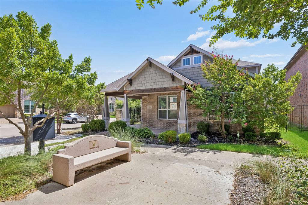 SELLER OFFERING $10,000 TOWARDS BUYERS CLOSING COST OR RATE BUY DOWN. Welcome to luxury living in the heart of Viridian. Positioned on a corner lot overlooking a neighborhood greenspace, this stunning 3 bed, 3.5 bath home with a private study and spacious upstairs second living area offers the perfect blend of style, comfort, and convenience. Rich engineered hardwood floors, soaring ceilings, abundant natural light, and an open concept layout create an inviting atmosphere from the moment you enter. The gourmet kitchen is designed to impress with granite countertops, white cabinetry, stainless steel appliances, a gas cooktop, oversized island, and walk in pantry, all flowing seamlessly into the expansive living and dining areas. A cozy gas starter fireplace and plantation shutters, almost entirely throughout, add timeless elegance throughout the main living space. The private first floor primary suite offers a true retreat with a spa inspired bath featuring dual vanities, an oversized walk in shower, and a generous walk in closet. A dedicated study provides the ideal work from home space, and privacy won’t be an issue, with a split bedroom with full bath downstairs. While upstairs you'll find another spacious bedroom and  full bathroom, and a large second living area perfect for a media room, playroom, or game room. Outside, enjoy a covered patio, with gas grill line, and low-maintenance backyard, allowing more time to enjoy everything Viridian has to offer. Residents enjoy multiple resort style pools, scenic lakes, miles of walking and biking trails, sailing, tennis and pickleball courts, parks, playgrounds, a beach area, and a stunning lakeside clubhouse. Located just minutes from AT&T Stadium, Globe Life Field, Texas Live!, DFW Airport, and countless shopping and dining destinations, this home delivers an exceptional lifestyle in one of Arlington's most desirable communities. Luxury, location, and lifestyle come together in a home you'll be proud to call your own.