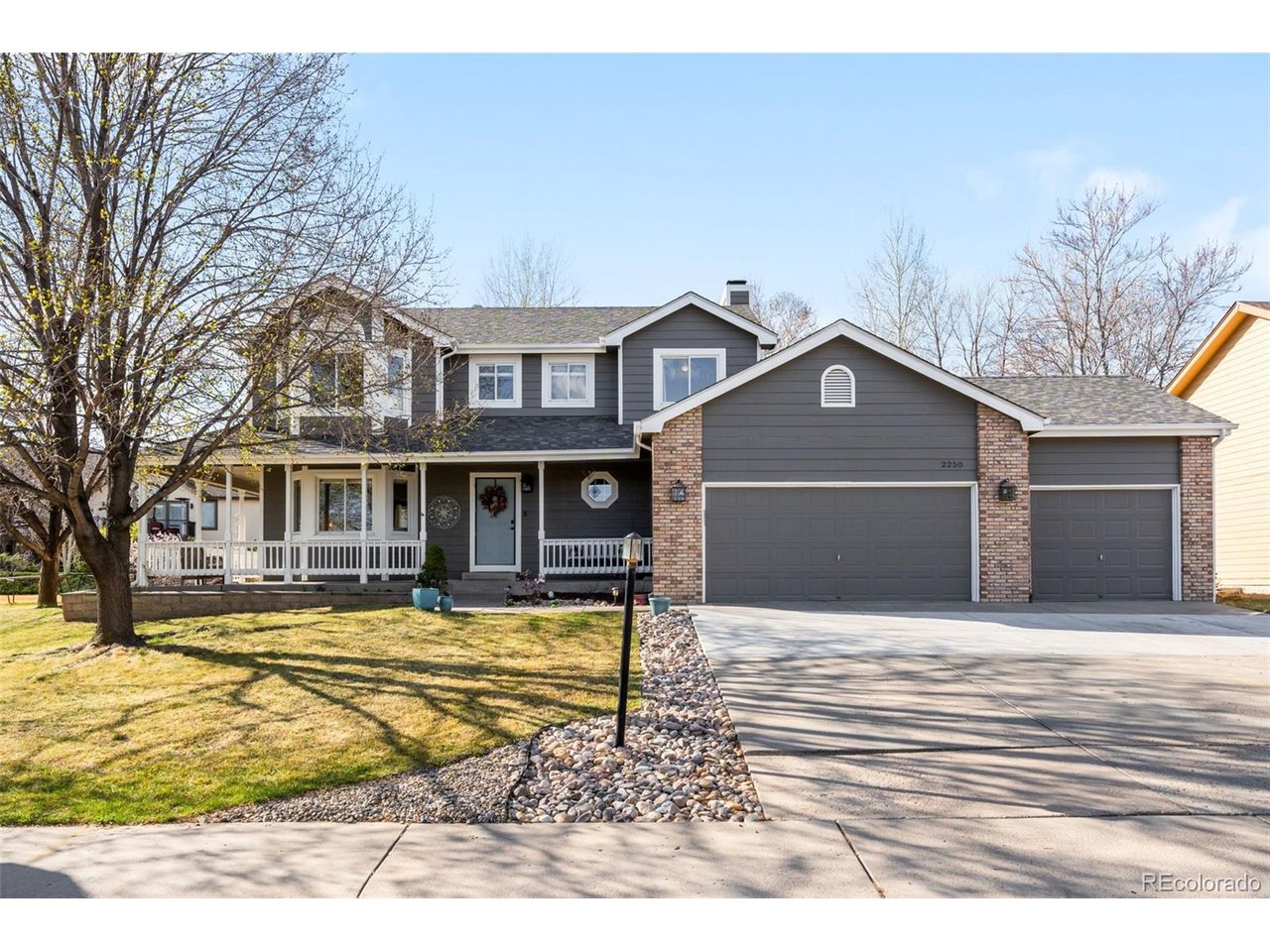 5 bed * 3.5 bath * corner lot * cul-de-sac * 3-car garage * wrap-around porch * updated finishes * custom granite * large windows * green space behind * Loveland locationThis meticulous 5-bedroom, 3.5-bath home located in Loveland on a corner lot within a cul-de-sac, checks all the boxes with close proximity to all northern Colorado has to offer. Located on the north side of Loveland, Interior features include upgraded finishes and custom granite surfaces throughout. Primary suite includes a beautifully remodeled bath. Large windows provide abundant natural light across main living areas. A thoughtfully finished basement offers a generous guest suite, gym, and ample recreational and storage space.  Exterior highlights include a magnificent wrap-around porch, extensive rear patio with 220V access for hot tub installation, and an expansive yard backing to a peaceful green space. Additional features include a massive 3-car garage with gas line access suitable for workshop use. Memberships to Community pool, basketball and tennis courts are available.  Convenient access to nearby local Loveland amenities, community paths, golf, and multiple recreational opportunities.