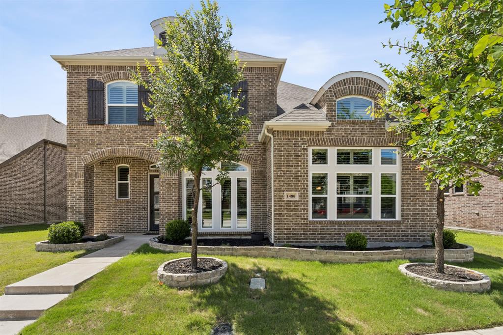 This beautifully designed open concept home features soaring ceilings, an abundance of natural light, and countless upgrades throughout. Located in the heart of Farmers Branch, this French Country inspired home offers convenient access to I35, 635 and President Bush Tollway for easy commutes to downtown Dallas and surrounding areas. Inside, the spacious living area flows effortlessly into a modern kitchen wrapped with quartz countertops, perfect and durable for everyday living and entertaining. A stunning Heatilator Coronoado fireplace with custom built in cabinets on each side creates a functional and elegant centerpiece, ideal for audio visual equipment or a sleek bar setup. The home boasts custom plantation shutters with no show internal rods, trimmed precisely to fit every window and door for a clean, upscale look. The large private primary suite is tucked away on the first floor, offering quiet serenity, while a media room and game room upstairs provide the perfect setup for fun and relaxation. Step outside to a massive covered patio and enjoy access to the community pool and gym just minutes away. You are also close to grocery favorites like Sprouts, Farmers Market and Cox Farms Market. Local gems like the glow in the dark playground at Oran Good Park and the Mustang Station Arts and Culture District add charm and variety to your neighborhood experience. Both DFW International Airport and Dallas Love Field are just a few miles away. DFW is approximately five miles southwest and Love Field about eight miles south. Grab coffee and head to the two miles to the DART light rail station to catch a flight or the next MAVS and Stars games! Experience the perfect blend of luxury comfort and community. Your perfectly located home awaits you and your family!
