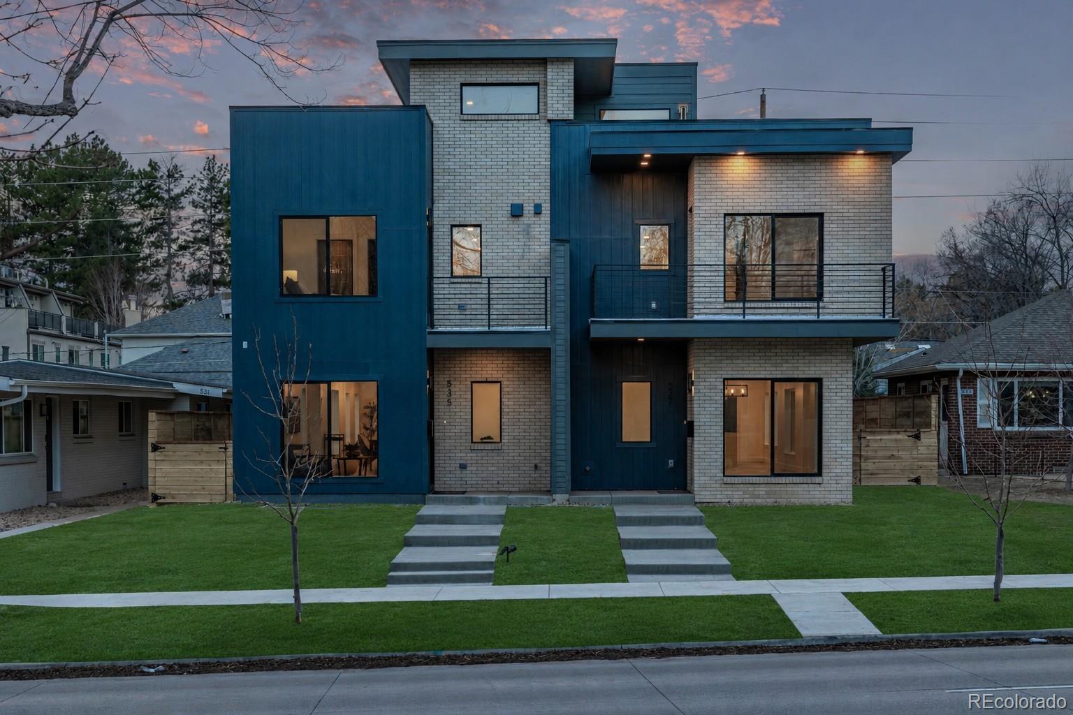 This newly constructed home by RedT Homes delivers a refined blend of modern architecture, elevated finishes, and effortless urban luxury. Spanning approximately 3,500 finished square feet, this 5-bedroom, 5-bath residence has been thoughtfully designed for those who value both sophistication and comfort. Clean contemporary lines, abundant natural light, high ceilings, wide-open living spaces, and rich wood, tile, and carpet finishes create an elegant yet livable atmosphere throughout.The main level is anchored by a gourmet kitchen featuring a dramatic waterfall quartz island, premium cabinetry, pantry storage, and chef-caliber appliances including a Wolf induction range and Sub-Zero refrigerator/freezer. The kitchen flows seamlessly into spacious dining and living areas, ideal for intimate evenings, elevated entertaining, or gathering with family and friends. Upstairs, the primary suite offers a private retreat with its own balcony, walk-in closet, and spa-inspired ensuite bath. Two additional upper-level bedrooms each enjoy ensuite bath access, while the upper laundry room includes a custom folding counter for everyday ease. A third-floor bonus space with wet bar opens to the rooftop deck, creating a showpiece setting for sunset cocktails, city views, and al fresco entertaining.The finished basement offers 2 conforming bedrooms, a full bath, and a generous family room suited for a media lounge, guest quarters, or private workspace. Outside, enjoy a private yard, patio, rooftop living, front and rear balconies.Set just moments from Cherry Creek’s celebrated boutiques, fine dining, art galleries, premier fitness studios, coffee shops, and the historic Denver Country Club, this home places the best of Denver at your doorstep. LEED Gold, ENERGY STAR, and Indoor AirPlus certifications further enhance the offering with efficiency, comfort, healthier indoor air, and long-term value—proof that true luxury should live as beautifully as it looks.
