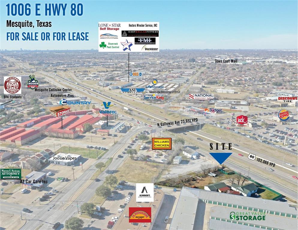 Over 100,000 Vehicles Per Day...Great location, excellent freeway access, 1255 SF office building and 8 ft chain link security fenced yard. Plenty of room in yard (approx. 1.1 ac) for storage and parking for employees or customers. Reception area, small office for receptionist, nice sized office, two entrances. Has 15 X 30 ft insulated storage building.