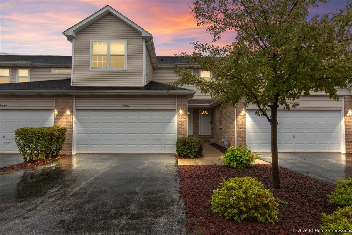 Welcome home to this inviting 3-bedroom, 2.5-bath townhome in Tinley Park's Towne Pointe community! With a bright living room, finished basement, and attached two-car garage, this home offers comfortable spaces for everyday living and entertaining.    The living room features beautiful hardwood flooring, neutral tones, and a large window that fills the space with natural light. Sliding-glass doors provide access to the patio, giving you a place to enjoy your morning coffee or unwind outdoors.    Upstairs, three generously sized bedrooms include a primary bedroom with its own full bathroom. The additional bedrooms offer flexibility for guests, a home office, or your everyday needs.    The finished basement adds valuable space to spread out, with tile flooring and recessed lighting creating a welcoming setting for movie nights, game nights, or gatherings with friends. Whether you envision a cozy recreation room, workout area, or a combination of uses, this versatile space is ready for your ideas.    An attached two-car garage rounds out the home with convenient parking and storage. Come see the possibilities and make this Tinley Park townhome your own!