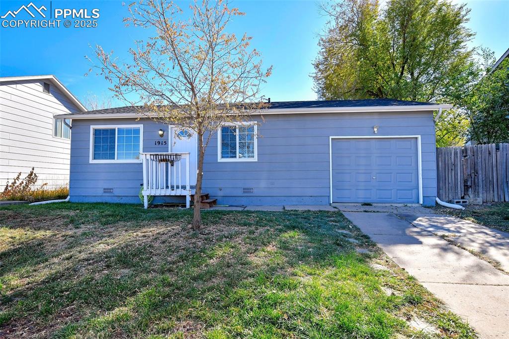 This Move In Ready Home features 3 bedrooms, 1 bathroom, and a 1 car garage! Steep into the light and bright living-room that flows seamlessly into the adjacent dining and kitchen areas making it ideal for daily living or casual entertaining. The kitchen includes all appliances and features ample cabinet and counter space. The three bedrooms are perfectly appointed close to the bathroom and away from the hub of the home aka the kitchen. Located close to Fort Carson, shopping, schools, and freeway access, this refreshed home offers both convenience and value.