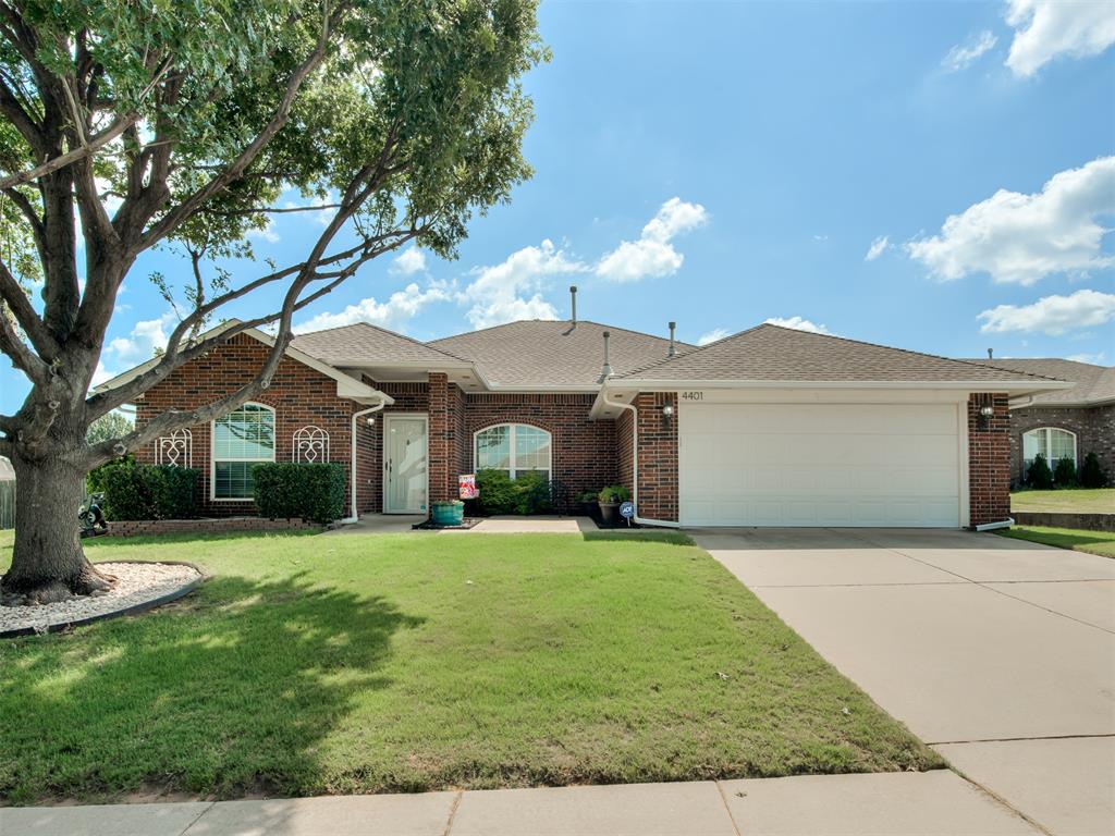 You'll be glad you put this wonderful home on your viewing agenda!  It sits in a quiet cul-de-sac and has seen many upgrades over the years including a storm shelter in the garage, a floored attic, kitchen upgrades, wood flooring in the living room, office and hallway and upgraded light fixtures.  The living area provides comfort with an open floor plan and high ceilings, which continue to the master bedroom.  The split bedroom floor plan adds privacy for the master suite, which has a large walk-in closet.  It sits on a well maintained corner lot that is measured at approximately 1/3 of an acre and has a storage shed and 2 raised garden beds in the backyard.  One additional plus:   a brand new roof has been installed by the seller.