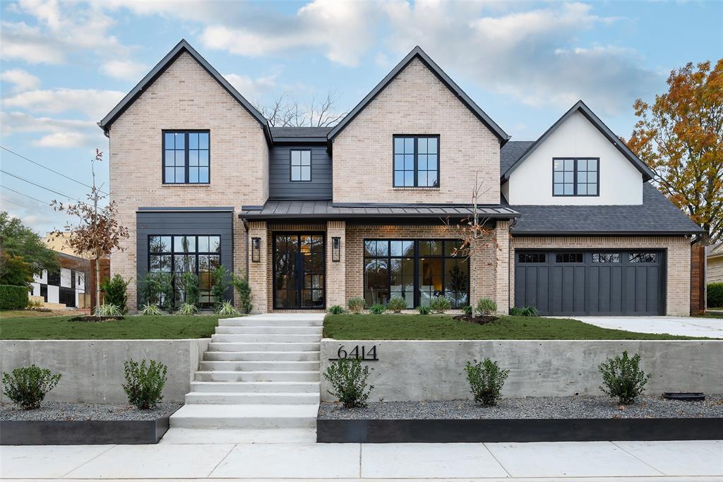 Brand-new 2025 construction in Lakewood offering 5 bedrooms, 5 full baths and 2 half bath, and 5,249 sq ft of modern living. Located within Dallas ISD and just a quick three-minute drive to the A-rated Lakewood Elementary, this home blends modern sophistication with timeless comfort and everyday convenience. Step inside to an inviting open floor-plan centered around a stunning chef’s kitchen with a large island, built-in refrigerator, walk-in pantry, convenient butler’s pantry, and a pass through window—perfect for entertaining. Every room in this home has been thoughtfully designed for both beauty and functionality. The spacious living room features a cozy gas fireplace, and the main level also includes a dedicated office, a bedroom, and a well-organized mudroom with built-ins. Upstairs, the primary suite offers a spa-like retreat with dual vanities, a garden tub, and two generous walk-in closets. A game room and second-floor laundry add to the home’s ease of living. Every bedroom includes its own private bath. High-end touches—such as white oak hardwood and marble flooring, decorative lighting, vaulted ceilings, and dual staircases—create a sense of elegance throughout. Energy-efficient upgrades include zoned HVAC and a tankless water heater. Situated on a spacious corner lot, the home features a covered rear porch ideal for outdoor relaxation, an 2-car garage, and a durable metal + shingle roof. Located minutes from shopping and dining, trails, parks, and White Rock Lake. This gorgeous new construction is ready to welcome its first homeowners.