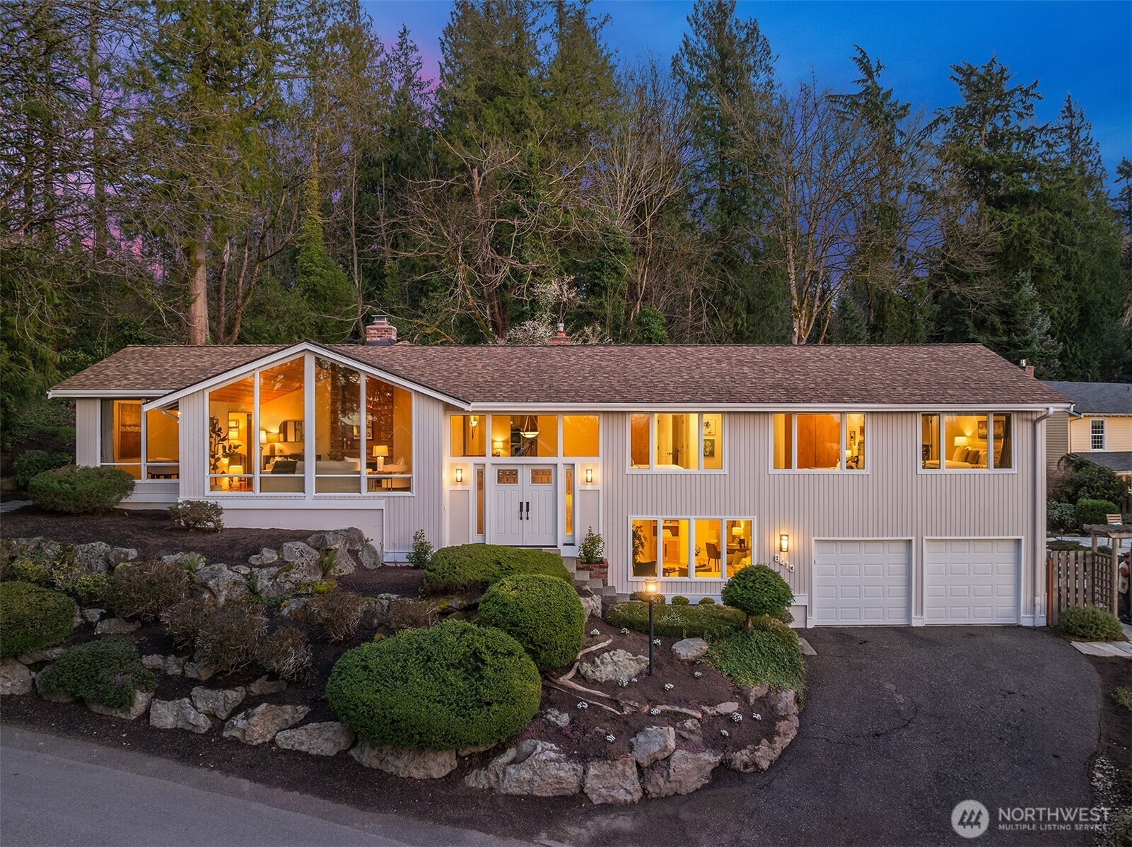 Elevated on a large corner lot at the entrance to desirable Lansdowne Lane, this home features a sought after floor plan of four bedrooms all on the same level for ease and functionality. The living spaces feature vaulted ceilings that amplify natural light and frame stunning west-facing views and sunsets. Numerous updates and high-end appliances enhance the home’s modern comfort, complemented by exquisite hardwood timber floors that add warmth and character throughout. The spa-like primary ensuite offers a serene retreat, while the tranquil garden—complete with a soothing waterfall—creates a peaceful outdoor escape. A trail directly behind the home leads to nearby parks and the local school, adding everyday convenience. With its thoughtful upgrades, beautiful outlook, and exceptional setting, this home has been exquisitely maintained by its owners and stands out as a rare opportunity.