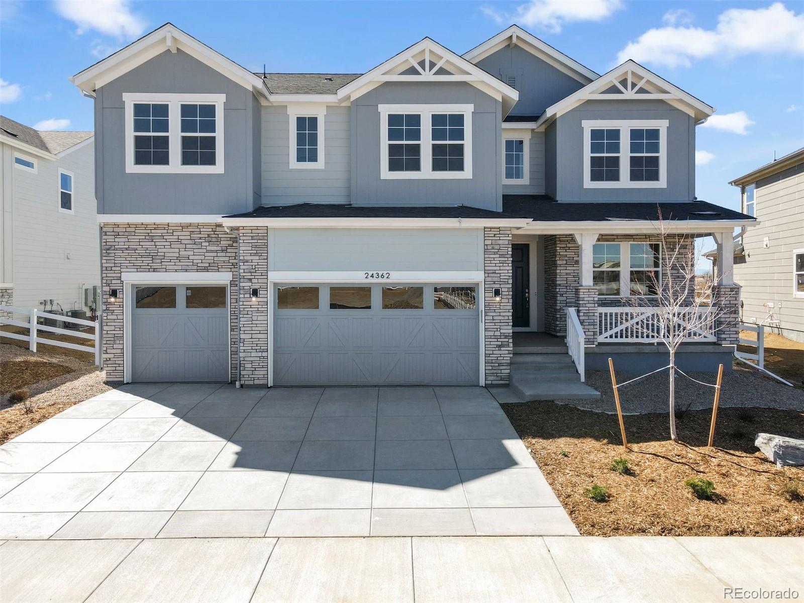 Stunning 5006 Plan With Luxury Features Throughout!This spacious 6-bedroom, 4.5-bath home offers exceptional living with a versatile layout. Bedroom 2 on the second floor features an ensuite bath for ultimate privacy, while Bedroom 6 on the main floor also has its own ensuite bathroom with a walk-in shower. The luxurious primary suite boasts coffered ceilings, ceiling fans, and an LED light package. The primary bath offers a spa-like experience with a 5-piece setup, including a freestanding tub and a Schluter pan with tile.The second-floor landing opens to the great room, which features a ceiling fan pre-wire and an LED light package, complemented by a beautiful floor-to-ceiling tiled fireplace. The gourmet kitchen is a chef's dream, with a gas stove, 42" cabinets, quartz countertops, pendant lighting, and a beautiful tile backsplash. Elegant 8' interior doors on the main floor add to the home's luxurious feel. This home blends functionality with style, perfect for modern living!