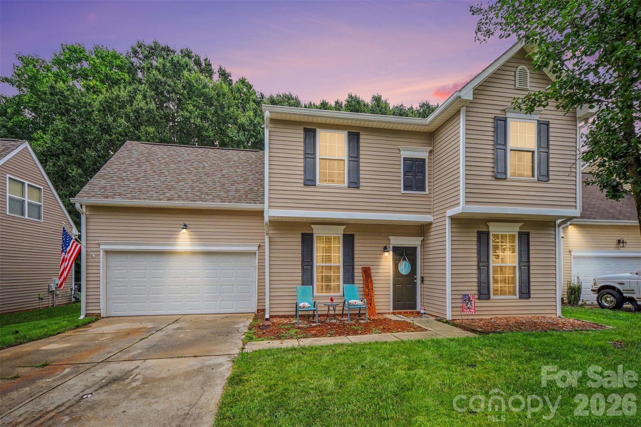 Welcome home to this beautifully maintained 4-bedroom, 2.5-bath home in the sought-afterStonegate neighborhood of Huntersville, NC! This move-in-readyproperty offers the perfect blend of comfort and flexibility, including a spacious 4thbedroom/bonus room complete with a closet—ideal for a home office, playroom, guest suite,or media room.Step outside to your own private retreat: a beautiful backyard backing to serene woods,offering rare privacy and a peaceful natural backdrop rarely found in Huntersville real estate.Nature lovers and equestrian enthusiasts alike will appreciate the neighborhood's proximityto a local equestrian center, adding a unique lifestyle amenity to this already desirablelocation.Situated in the heart of Huntersville, Stonegate offers convenient access to Lake Norman,top-rated schools, shopping, dining, and major commuter routes—making this home anexcellent choice for families and professionals alike.Don't miss this opportunity to own a versatile, well-located home in one of Huntersville'spopular communities. Schedule your showing today!