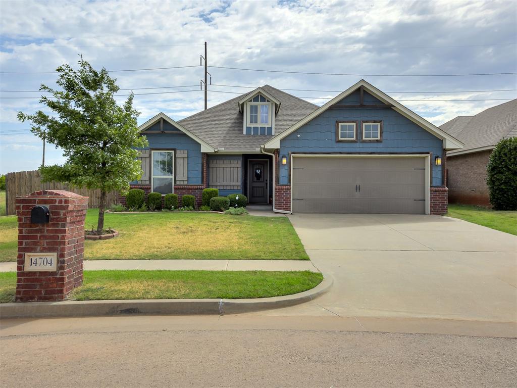 Absolutely darling home located on a great corner lot! Once inside you will see why this feels like home! So cozy and charming/ Wood tile flooring is throughout the living spaces and primary bedroom, easy maintenance!  Open floorplan with so much large windows, wonderful natural light! Large living area with stone fireplace, perfect for every day living and entertaining.   Kitchen has granite counters, gas cooktop and large island.  Nice size pantry and plenty of storage.  Primary includes fantastic en-suite with walk in shower and large closet.  The perfect retreat.  Secondary bedrooms are on the opposite side with a full bath.  Home has new HVAC with app access for changing temps when on the go.  New tank less hot water heater too.  Schedule your private showing today!