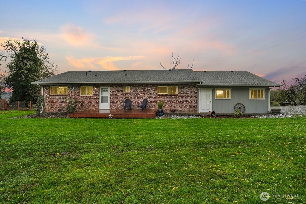 Welcome home to Toledo! Sitting just outside of town you will find this brick home that is on just shy of 2 acres with 2 bed/2 bath and a ~BONUS~ room. Enjoy the view with large windows looking out to the ponds, river, and the hills. The yard is fully fenced and has cross fencing ready for your animals and your garden. If you have toys... great, the 30x45 shop is ready for you along with 3 other outbuildings. The circular driveway makes for an easy turn around for an RV and a place to park it by the shop. The enjoyment is endless even in the outside sitting areas. This home has several updates and comes with a one year home warranty!