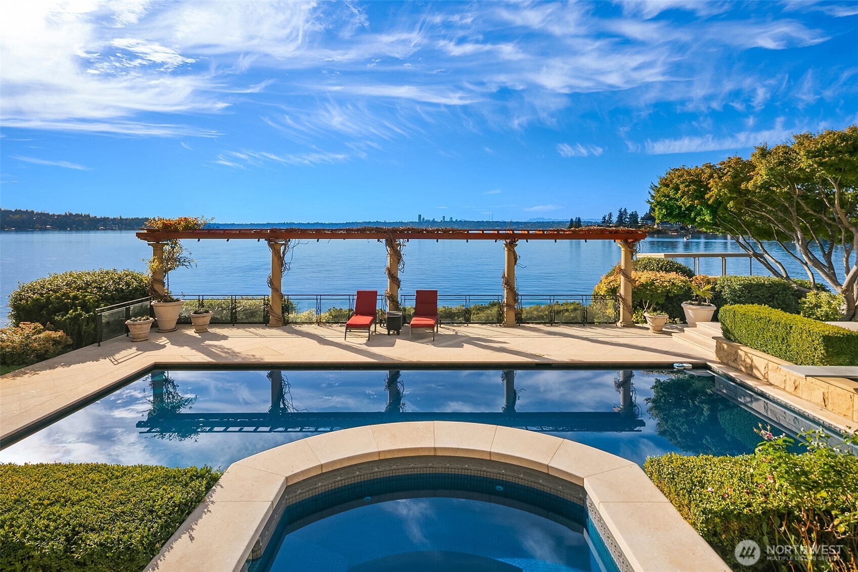 Introducing one of the Pacific Northwest’s most distinguished waterfront estates, set on 2.6 acres of manicured grounds in the heart of Meydenbauer Bay.  This European-inspired waterfront masterpiece boasts 268 feet of private waterfront. Enjoy panoramic views of Lake Washington, Seattle’s skyline, and the Olympics. Timeless elegance defines every meticulously crafted detail—exquisite millwork, luxurious materials, and seamless fusion of classic grandeur with modern ease. Expansive verandas flow to manicured gardens, a resort-caliber pool, and private dock, perfect for lavish soirées or serene lakeside retreats. A legacy estate of unparalleled sophistication. This is a once in a lifetime opportunity.