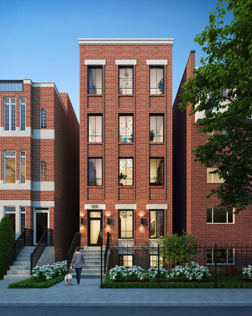 HUGE NEW CONSTRUCTION DUPLEX UP PENTHOUSE. Welcome to the 908 Collection @ 908 W. Fullerton. ***DELIVERING IN 45 DAYS***This incredible 4 bed 3.1 bath PENTHOUSE DUPLEX-UP home with FULL PRIVATE ROOF TERRACE WITH INCREDIBLE VIEWS - ALSO INCLUDING 2 PARKING SPACEST is professionally built by experienced local developer Pro-Homes. Located in the heart of Lincoln Park, and situated on an oversized lot (150' deep) with R5 Zoning allowing for super spacious and functional floorplans. Built with luxury transitional finishes, A HUGE spacious open floor plan, a wonderful terrace off the family room and comes with 2 parking spaces (1 garage and one tandem exterior). High standard of finishes includes solid white oak flooring, luxury integrated appliance package, custom 2-tone cabinetry, on trend Kohler plumbing & hardware, custom moldings and trim and lightweight concrete for extra sound insulation.  Other features include: 9'+ ceiling height, 8' doors and professionally built out closets. ***PICTURES FROM DEVELOPERS RECENT SIMILAR PROJECTS***