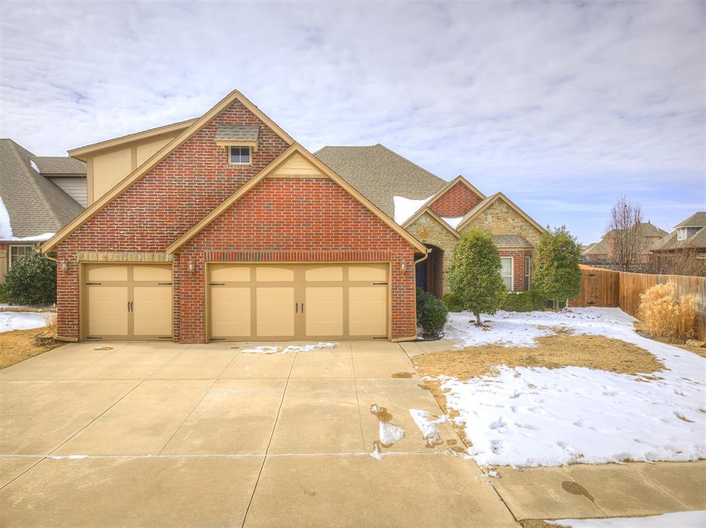 Four bedrooms, two full baths, and two half baths! This beautifully maintained home is ready for someone new!The home has a spacious upstairs space that can be used as a bonus room, movie room, or a flex space!The kitchen is what dreams are made of! Spacious with a large island for prepping or entertaining!Large master suite with attached bathroom and large walk-in closet. A fully fenced backyard with an awesome covered patio that even has an outdoor fireplace! Home also has a storm shelter!