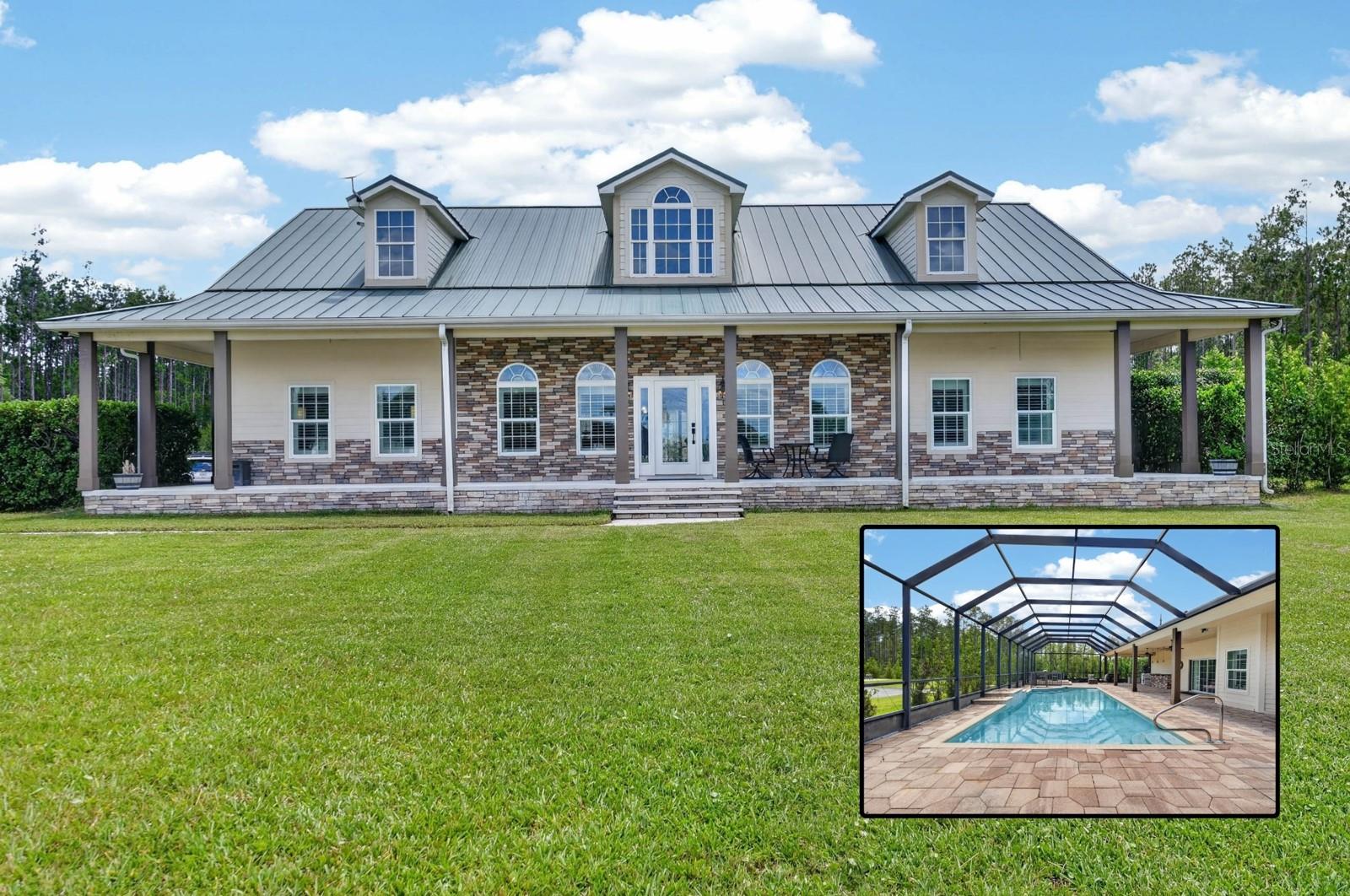 103 Sweetwater Trail | 10.3 Acres | 6,000 SqFt SHOP & OFFICE + Semi-Truck Access | Horse Property | AC Zoning |  RUN YOUR BUSINESSRARE 6,000 SqFt SHOP + OFFICE ON 10 ACRES DRIVE A SEMI RIGHT IN.If you need serious workshop and business space, this is the one. 103 Sweetwater Trail is anchored by a massive 6,000 SqFt detached shop and office building on 10.3 private acres in Sweetwater Estates the kind of high-clearance workshop and turnkey commercial space that almost never comes to market in Flagler County.THE 6,000 SqFt SHOP + OFFICE (THE MAIN EVENT)This building is what sets the property apart:- 4,000 SqFt high-clearance workshop  tall and deep enough to drive in a full-size semi truck, RV, box truck, or heavy equipment. Perfect for contractors, mechanics, fleet operators, fabricators, and car collectors.- 2,000 SqFt finished office suite dedicated bedroom, full bathroom, conference room, and coffee bar. A complete, move-in-ready professional environment with a private entrance.Run an entire operation from this one building. Tools and equipment negotiable with the right offer.WORK FROM YOUR BACKYARDThe 2,000 SqFt executive office functions as a fully separate business space  private entrance, full bath, conference room, coffee bar. No commute, no rent across town, no overhead. Walk out the back door and go to work.PLUS: 1,750 SqFt ATTACHED 4-BAY GARAGEOn top of the main shop, the home includes a 1,750 SqFt attached 4-bay garage  insulated and pre-plumbed for AC and heat. Ideal for daily drivers, boats, toys, or overflow storage, keeping the big shop free for business.THE HOME2,300 SqFt main residence | 3 bedrooms | 3 bathrooms | refined and move-in ready. With a pool10.3 ACRES OF HORSE & AG LAND- Stocked 2.5-acre pond- Private shooting range- Room for horses, cattle, stables, and barns- AC (Agriculture Commercial) zoning  bring your business, livestock, and equipmentALMOST NO HOA RESTRICTIONSLocated inside Sweetwater Estates but largely exempt from the usual HOA restrictions. Enjoy the community amenities with far fewer limitations on your land, your shop, or your business than a typical HOA property.A 6,000 SqFt shop that fits a semi, a full office suite, a 4-bay garage, horse-ready acreage, and a home all in one rare Flagler County compound.