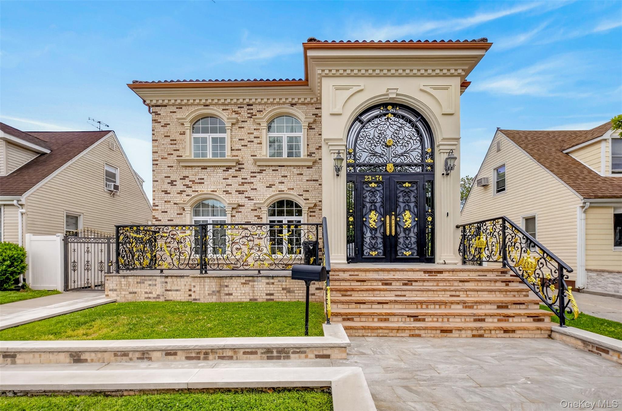New To Market! A Stunning Luxury Property Perfectly Situated in the Highly Sought-After Town of Bayside, Queens. This 4 Bedroom, 5 Bath Marvel Includes an Expansive 2166 Interior Square Footage with 21 Feet Living Room Ceilings, Exquisite Chandeliers and Marble Fireplace. This Exceptional Home is a Hybrid of those Seeking Elegance with Comfort in a Relaxed Atmosphere. The Interior also Offers An Abundance of Natural Light & Features a Modern Kitchen with Fisher & Paykel Appliances, Numerous Dual Heating/AC Units Throughout the Residence along with 8 Zone Radiant Natural Gas Heating. The Finished Basement Allows Space for Recreation & the Magnificent 7 Seater Home Theater Provides a Wonderful Center of Entertainment for All to Enjoy.The Timeless Brick & Stucco Exterior Combined with Hand Forged Wrought Iron Railing & Wrought Iron Door with Waterfall Glass is Simply Captivating. The Separate Driveway Allows the Convenience to Park Multiple Vehicles & a Well Maintained Backyard Provides an Adequate Space to Entertain Guests. Nestled Between Clearview Park Golf Course & Bayside Fields, Neighboring Bay Terrace, the Property is Located on a Quiet Street Close to Public Transportation & Major Highways.