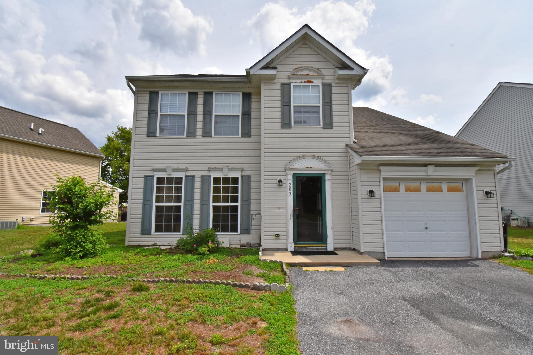 Welcome to 203 Castlebar Dr. in Salisbury! This 4-bedroom, 2.5-bath home offers 1,812 square feet of living space and was built in 2004. Featuring a 1-car attached garage and a functional floor plan, this property is full of potential for its next owner. Being sold as-is, the price has already been adjusted to account for paint, flooring, and other cosmetic updates, making it an excellent opportunity to personalize the home while building equity. Conveniently located just minutes from Salisbury University, TidalHealth, shopping, restaurants, and other local amenities, this home offers both value and an unbeatable location. Whether you're searching for a primary residence or an investment opportunity, don't miss your chance to make this home your own! Being sold As-Is.