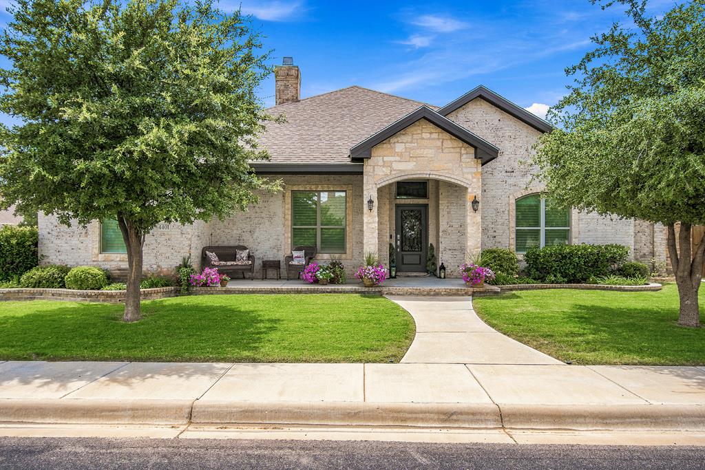 Well maintained beautiful Carrasco resale on a corner lot in Los Patios. Open living spaces with quartz counters, 6-burner Wolf range, double ovens, extended pantry and a skylight for lots of natural light. The fireplace is stacked stone and the main living area has tall ceilings. The primary is sequestered with a gigantic walk-in closet and a sitting area. Outside there is a covered patio, double privacy fence, 3-car garage, raised flower beds for gardening on the side. Front office can be used as a 4th bedroom. This home is move-in ready. Call your favorite agent today!