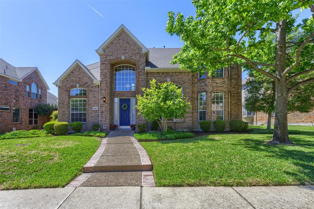 Welcome to this beautifully maintained 4 bedroom, 3.5 bathroom, office and 3 car garage Drees home in Highlands of Russell Park with Frisco ISD and original owner! Step inside the front door and admire the grand entryway with stacked formals. The open floor plan is light and bright and perfect for entertaining and large families. The spacious kitchen features updated quartz c-tops, updated back splash, gas cooktop, walk-in pantry and a plethora of cabinets. The oversized eat in kitchen has window views with a window seat and a built in desk with cabinets. The kitchen flows seamlessly into the family room with its beautiful gas fireplace and windows overlooking the backyard. The primary suite is tucked away in the back of the home for privacy. The ensuite primary bathroom has updated granite c-tops and dual vanities along with newer lights & mirrors, separate shower, linen closet, medicine cabinets, jetted tub and a huge walk in closet! You will also find a dedicated office space on the 1st floor making the work from home flexible. Upstairs you will find 3 bedrooms, 2 bathrooms and a game room for family movie night or the kids to have their own space. Step outside to your very own private backyard with 8 ft. board on board privacy fence, gas outlet for your grill, covered patio and plenty of room for the kids to run and play. HRP has a pool, kiddie pool, playground and Plano's Hidden Meadow Park is located in the center of the neighborhood. This home is located with easy access to DNT, 121, HWY 75, dining, grocery stores, retail shopping, movie theatres and across the street is the YMCA and Russell Creek Park soccer, baseball and cricket fields.