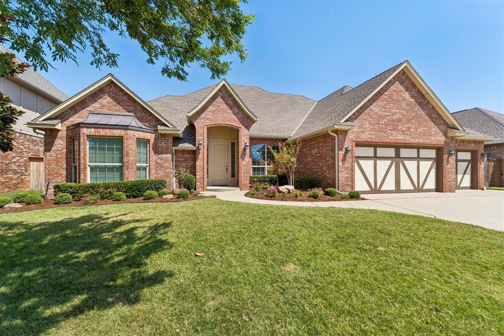 Location, condition, and price come together for a winner on this beautiful home in Arbor Lakes Addition. Come and see the open floorplan that has been freshly updated.  Spacious living spaces with hard wood floors in the living area and kitchen plus lots of windows to bring the sunlight in. Beautiful entry takes you into the living area with lots of windows for natural light.  Gas cooktop and stainless steel appliances plus an abundance of storage and convenient pantry closet for the kitchen. The vaulted ceiling and wood floors in the second living space provides a great spot to relax and watch the game or movies.  Full-sized study with wood floors, built-in bookcases with adjustable shelving, and closet storage is great for working from home or used as fourth bedroom .  The primary bedroom is oversized with the primary bath providing a whirlpool tub, spacious shower, and you're going to love the closet with room galore!  The utility room is a favorite with loads of storage, counter space, and full-size sink.  Enjoy the benefits with Arbor Lakes park plus the convenient NW Norman location.