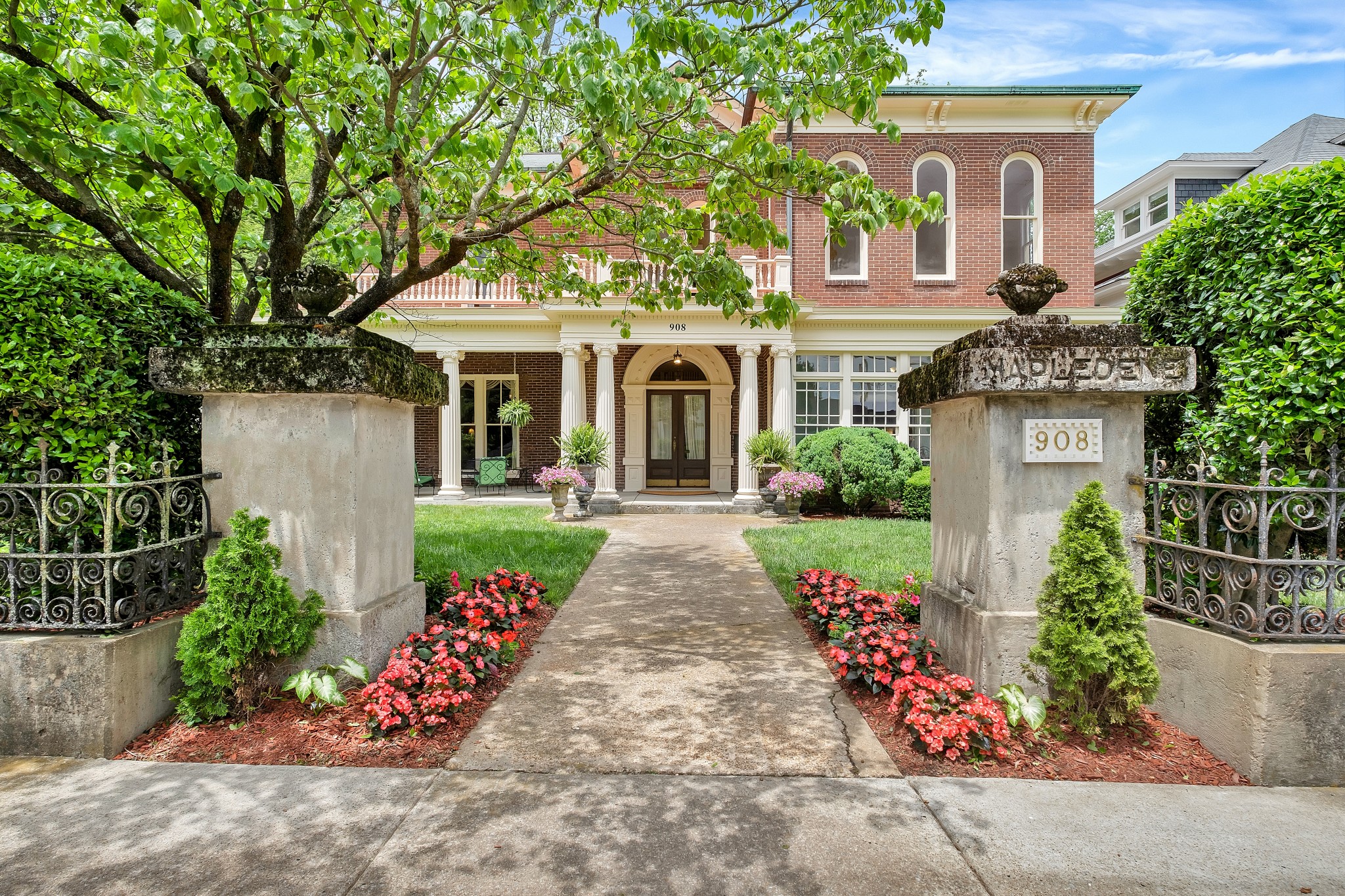 Incredible and rare opportunity to own an Iconic Franklin home in the heart of historic downtown. After nearly 40 years, "Mapledene" is ready for it's next owner.  Built in 1881, this home retains much of it's historic charming character from the extra-wide grand entry hall to the original hardwood floors to the marble clad fireplaces in the twin front parlors. Sitting den has additional fireplace and built-in serving bar. Overlooking the manicured front yard, the sweeping sitting porch has proud, ornate columns and leads you to the original double doors which have welcomed family and guests for more than 140 years. Both upstairs and downstairs primary bedroom options. Formal dining room has space for larger parties if needed. Stainless island range in kitchen and copious amounts of cabinet storage.4 bedrooms upstairs with 4 additional "flex" rooms. 544 sq ft Guest house with full kitchen, living area and separate bedroom suite. Don't miss this opportunity!   *See guided Tour in Links*