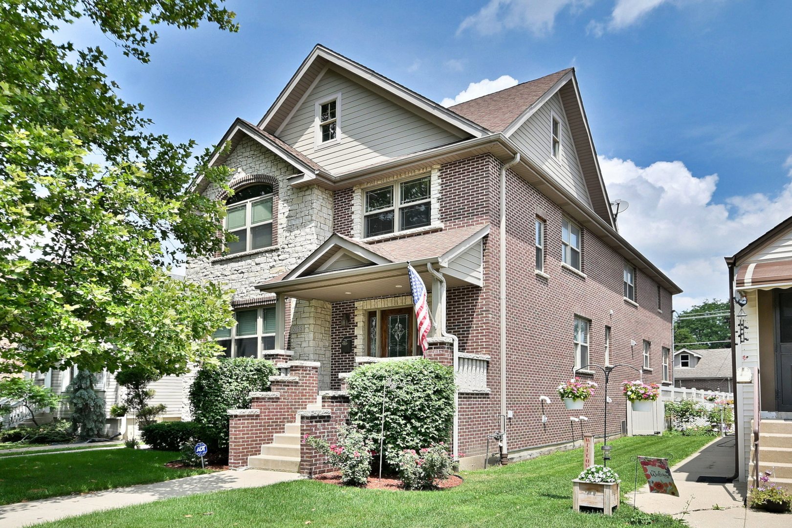 Stunning Norwood Park custom built home boast almost 4000 square feet above grade.  Large living, formal dining room with custom built in Amish hutch.  Huge Chef's kitchen has custom Amish cabinets, new refrigerator,  10 foot Island, adjacent eating area and 25 x 20  family room with wood burning fireplace.  Rare front and rear interior oversized  oak staircases, bonus three car brick garage with full staircase to second floor loft that makes for amazing storage.  Custom hand crafted  cove moulding throughout home!  First floor office/bedroom with french doors,  first floor powder room.  Second floor has four amazing bedrooms, including a 20 x 18 primary, with huge primary bedroom bath,  steam shower and jacuzzi, ( other bathrooms are  "en-suite", and  "Jack and Jill'). Large walk-in laundry room. Finished basement has 10 foot ceilings, wet bar with seating for 10,  and wine refrigerator.  Large Rec room area has wood-burning fireplace, and an  18 x 18 "pool-table" room, full bathroom and 6th bedroom/  "Nanny suite" or work-out room. Basement has second laundry room, and exterior access to yard.  Additional amenities include a central vacuum system, a brand-new first-floor HVAC system heat and air-installed August 2024), a 200 AMP electrical panel, and an in-ground sprinkler system. Bonus three car brick garage with full staircase to second floor loft that makes for amazing storage. This extraordinary home is a short walk to the Norwood Metra, and offers the perfect blend of timeless craftsmanship, modern comfort, and thoughtful design.