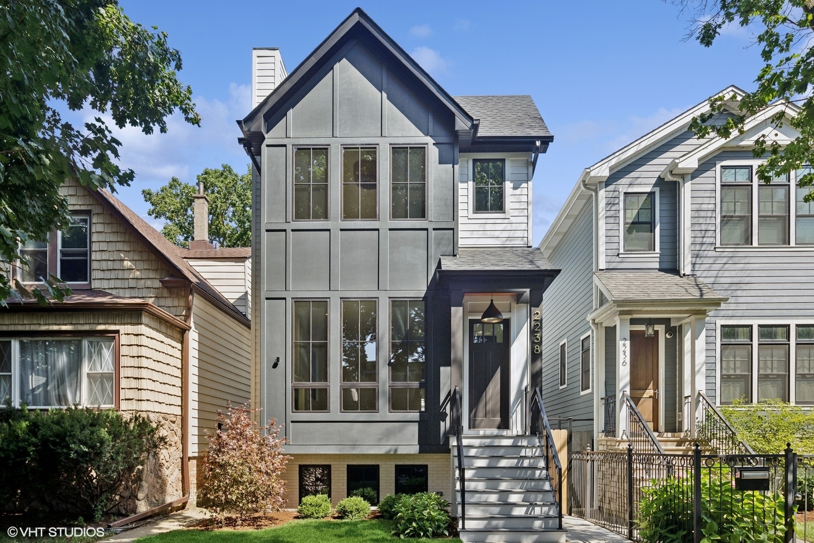 Welcome to 3306 Hoyne, an O'Donnell Builders home. This exciting new construction single family home features: 6 spacious bedrooms, 4 full & 2 half luxury baths, and a gracious foyer entry that welcomes you to the open and airy living & dining rooms. Through the beautifully appointed walk-in butler's pantry, a commercial grade eat-in chef's kitchen with SubZero | Wolf | Bosch appliances, custom Amish Cabinetry, built-in banquette seating and walk in pantry create the perfect gathering space for meals with friends and family. The adjoining great room is a wonderful extension of that space, providing a relaxed and chic environment with built-in cabinetry and fireplace, giving enough separation while maintaining that warm flow. This wonderful home also features six spacious bedrooms, a second floor with 4 bedrooms and 3 full baths and laundry. Here you find the expansive master suite with his & hers walk in closets, luxe spa master bath with heated marble flooring, steam shower and oversized free standing tub. The expansive radiant heated lower level includes a huge family room with a wet bar, fifth bedroom (ensuite), and sixth bedroom (which may be used as an office) and stylish powder room. Additional features include stylish mud area leading to lovely rear yard with brick pavers or Grand Hudson Valley Astro Turf. Trex decking on garage roof deck. A distinctive Hardie home with designers finishes throughout, well situated in the sought after Audubon School District. Welcome home!