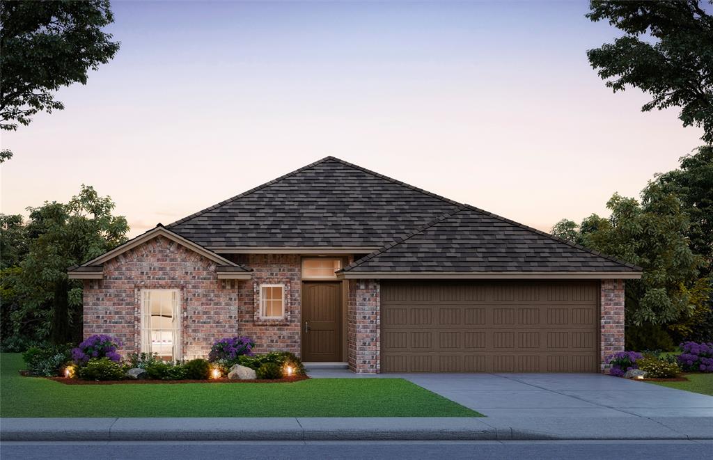 Currently under construction, call for the current stage, home can be reserved prior to completion. New construction home located in the desirable Eagle Cliff community in Norman. Conveniently situated just minutes from the University of Oklahoma, Lake Thunderbird, Sooner Mall, I-35, and a variety of dining and shopping options. The neighborhood includes a community playground and established residential surroundings.The Bradford floor plan offers a single-story layout with three bedrooms and two full bathrooms. The open-concept design connects the living, dining, and kitchen areas, providing functional living space. A covered back patio adds outdoor living, and the primary suite includes double vanities and a walk-in closet.The kitchen features stainless steel Samsung appliances, including a 5-burner gas range, ample counter space, abundant cabinetry, and an oversized walk-in pantry. Interior finishes include quartz or granite countertops, tiled backsplash, soft-close cabinetry, wood-look ceramic tile in main living areas, under-cabinet lighting, and durable flooring throughout with ceramic tile in wet areas.Energy-efficient features include a tankless water heater, Low-E thermal pane windows, radiant barrier roof decking, high insulation levels, and LED lighting. Exterior features include full sod and landscaping.This home offers new construction, modern finishes, and functional design in a growing Norman location.