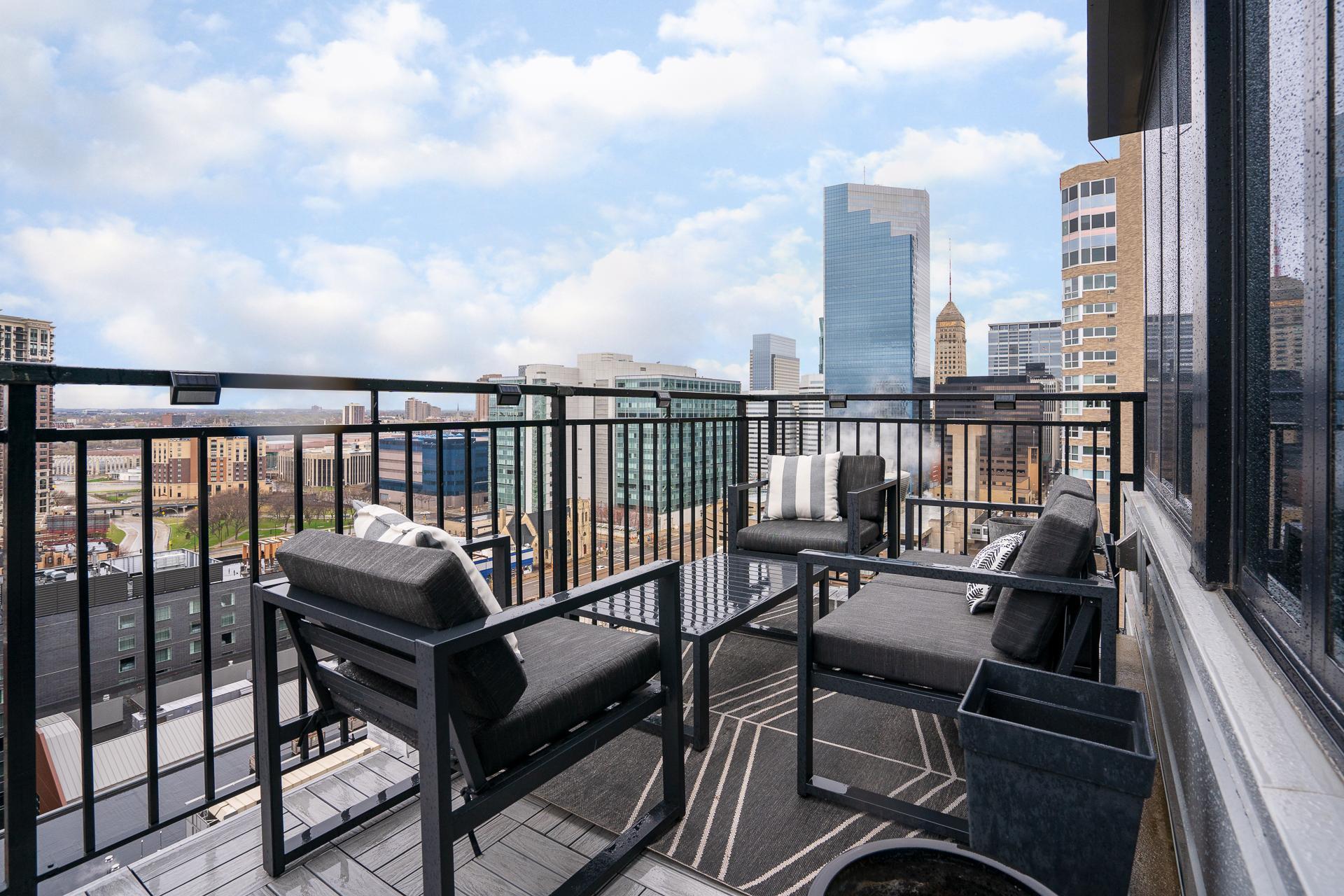 Welcome home to 1716 Portland Towers – A stunning Top Floor, 3 BR, 2 BA, 2 CAR, unit with Continuous Windows and Panoramic views. Custom hardwood floors throughout, and white enamel trim/door finish. Gorgeous designer kitchen includes additional cabinetry, commercial-style stainless full gas range, custom backsplash, upgraded quartz countertops, larger island, custom lighting, under mount sink with instant hot water faucet. Bathrooms have upgraded tile, floating vanities, Toto fixtures, custom lighting and quartz countertops. Primary bathroom has curb-less shower floor and upgraded glass sliding door. 3rd Bedroom/Office reconfigured with opening facing living room to optimize light/views. Parking includes dedicated electrical panel and EV charger. Custom motorized window shades throughout, dimmer switches and upgraded washer/dryer. This is an extraordinary property and must see.