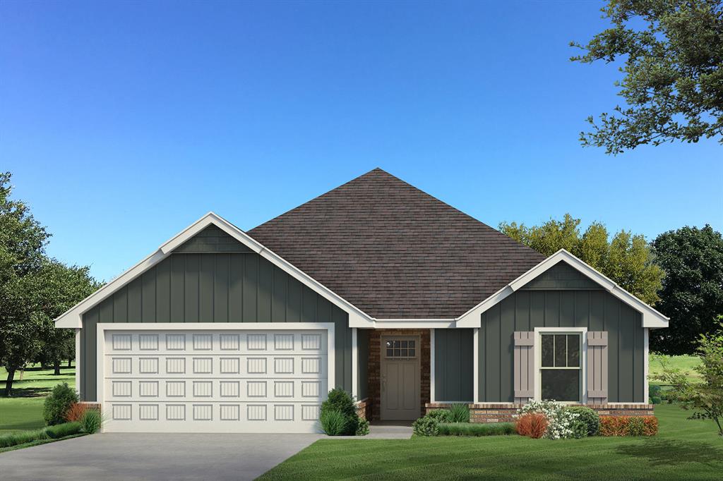 This Norma floor plan includes 1,425 Sqft of total living space, which includes 1,300 Sqft of indoor living and 125 Sqft of outdoor living space. There is also a 385 Sq Ft, two-car garage with a storm shelter installed. This excellent and affordable home offers 3 bedrooms, 2 full bathrooms, 2 covered patios, and a utility room! The great room presents a 10-ft ceiling with large windows, wood-look tile, a ceiling fan, hand-textured walls, and Cat6 wiring. The spacious kitchen includes beautiful countertops, stainless-steel appliances, custom-built cabinets, wood-look tile, a large corner pantry, and a center island that holds a dishwasher and a roomy sink. The primary suite supports a high ceiling, lovely windows, a ceiling fan, Cat6 wiring, and our cozy carpet finish. The upgraded primary bath is attached and supports a tub/shower combo, a dual sink vanity with an elegant countertop selection, satin nickel delta features, an elongated water-saving toilet, and a spacious walk-in closet. Outdoor living includes fully sodded yards, a smart home irrigation system, and 30-yr weather wood shingles. Other amenities include a tankless water heater, R-15 insulation, a fresh air intake system, and so much MORE!