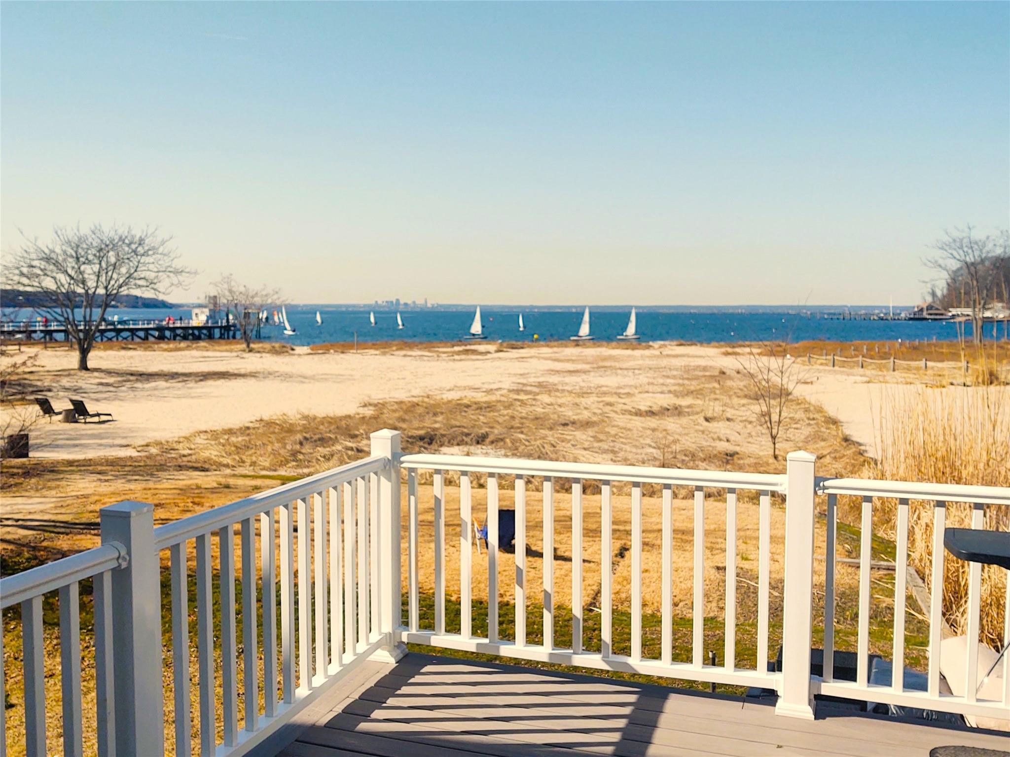 Prime beachfront legal 2-family home in the Village of Sea Cliff. Miles-wide beach and water views of Long Island Sound and Connecticut. Live the Hamptons' dream in one of the largest and few beachfront properties in Sea Cliff. Recently renovated, New AC, 5 Bedrooms, 4 baths, 2 kitchens, 2 living rooms, 2 wood burning fireplaces. Spacious rooms. Rental income. Taxes never grieved. Spectacular sunsets. Boaters delight. North Shore Schools.