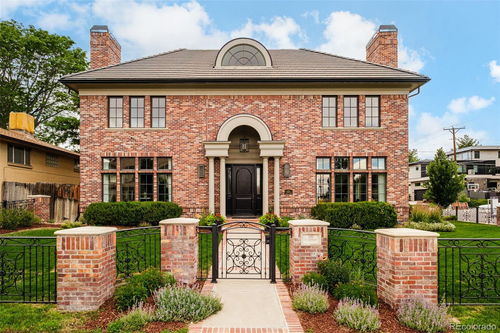 There are renovated homes, and then there are homes that have been reconsidered. This is the latter. Every surface, space, and detail has been addressed with intention — from the Venetian plastered powder bath and Schumacher-designed primary suite to the curated material palette sourced from Kelly Wearstler, Phillip Jeffries, and Ann Sacks to name a few of the designers.The architecture holds its own: commercial-grade construction, solid wood doors, 8" custom millwork, and a spiral staircase that ascends to a finished third floor. The kitchen flows naturally to a reimagined backyard — saltwater pool, fire pit, built-in grill, modern hardscape, and hydrangea borders — through two sets of French doors. Below grade, the same design rigor continues: a gym finished with Chilewich flooring, a dedicated theater, and a spacious guest room — a lower level that lives far above its station.Then there's where it sits. Set on an oversized corner lot in Hilltop — one of Denver's most coveted addresses — the setting is as considered as the home itself. Tree-lined, established, and remarkably walkable: two blocks to restaurants and a local grocery, multiple parks just minutes away on foot, and an easy walk or bike ride into the heart of Cherry Creek North, with its world-class shopping, dining, and energy. The location doesn't just complement the home — it completes it.