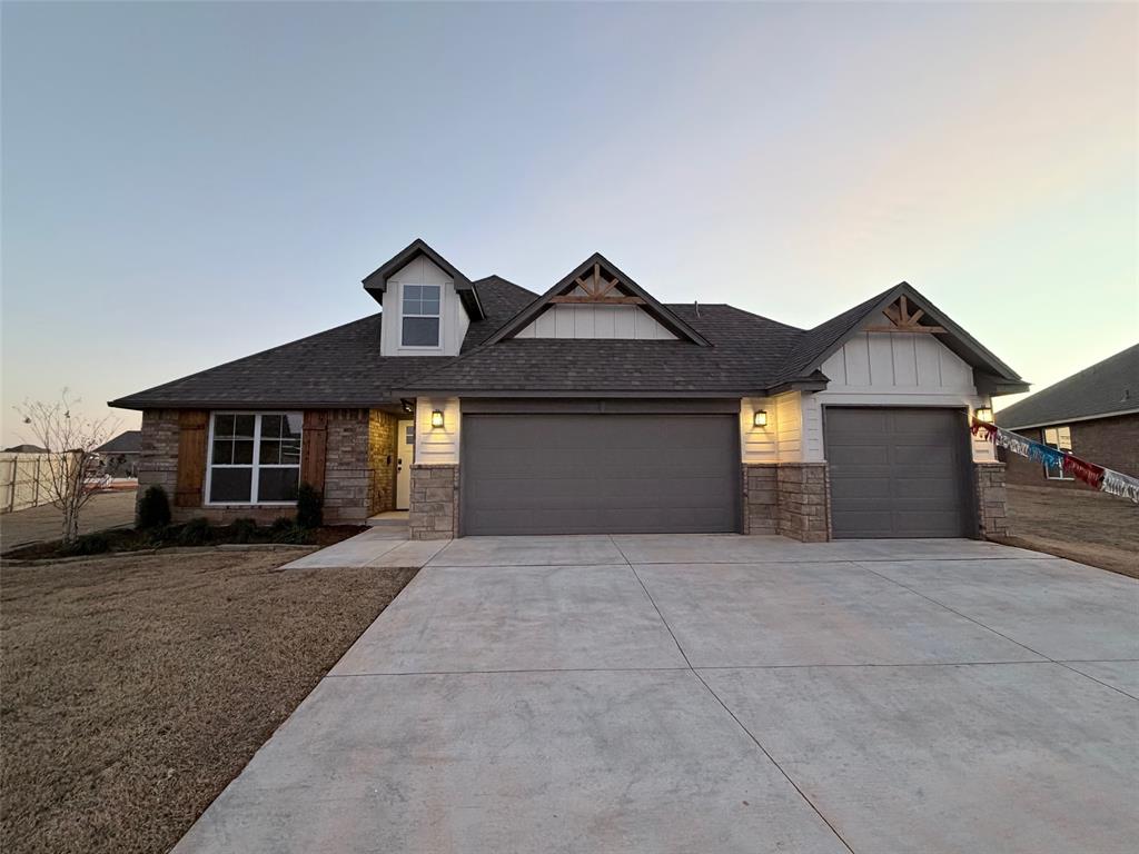 This beautiful home comes with so many features! You will love the open feel as you pass from the living room to the kitchen into the dining. Warm wood tile runs through all of the main areas. The kitchen is loaded with custom cabinets, under cabinet lighting, a large island, farm sink, stainless steel Samsung appliances, gas cook top, vented decorative hood, big pantry and more! The primary bedroom is spacious with a large primary bathroom featuring a doorless shower, big soaker tub and two sink vanity. Big closet. Upstairs is a large game room, along with a full bathroom and fourth bedroom. Huge utility room! Covered back patio. Nice cul de sac homesite! The huge backyard is fenced and has lots of potential for entertaining! Neighborhood amenities include a clubhouse with fitness center and gathering hall, large playground and pool!