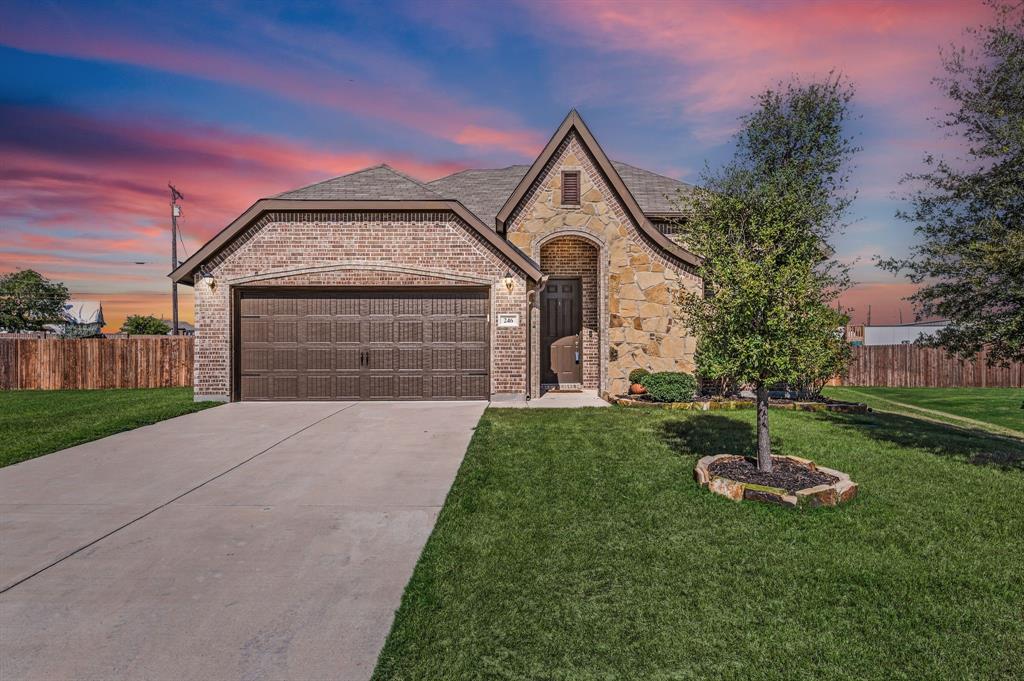 Welcome to 246 Ovaletta! – Where comfort, space and convenience come together in the heart of Justin! This stunning 3-bedroom PLUS dedicated office, 2-bath home offers over 1,800 square feet of thoughtfully designed living space with tall ceilings, a wide-open concept, natural daylight galore and a desirable split-bedroom layout that maximizes both privacy, flow in a premium culdesac lot! Whether you’re hosting friends and family or enjoying a quiet night in, the spacious living and dining areas offer the perfect backdrop. The gourmet kitchen opens beautifully to the main living and dining areas—ideal for entertaining or keeping an eye on little ones and features granite countertops, modern subway tile backsplash, stainless steel appliances, an huge kitchen island, ample cabinetry, lots of counter space and a corner walk-in pantry. The private main bedroom features an ensuite bathroom complete with a huge walk in closet and large walk in shower with ceramic tile. This amazing home comes with a huge covered rear patio gives a pleasing view of the enormous back yard. Located just minutes from major attractions like shopping, grocery stores, major highways for easy commute and you’ll love the energy and accessibility this sought out area. This home checks all the boxes for both functionality and style so don’t miss your chance to live in one of Justin's most exciting corridors—schedule your showing today!