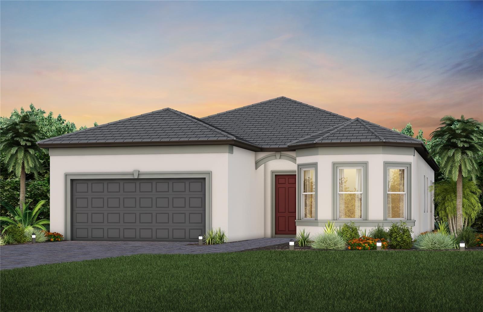Under Construction. Pulte Homes is Now Selling in Two Rivers! Two Rivers is a master-planned community near Wesley Chapel that is enveloped by woodlands, grasslands, and waters. Amenities will include a clubhouse with a resort-style pool, fitness center, nature trails, parks, shared green spaces, and so much more. 
Featuring the popular Mystique floor plan with an open-concept home design, this home has all the upgraded finishes you've been looking for. The gourmet kitchen showcases a center island with single bowl stainless steel sink, 3cm quartz countertops with 3”x12” tiled backsplash, burlap cabinets, a spacious pantry, and Whirlpool stainless steel appliances, including a built-in oven and microwave, stovetop with range hood, and dishwasher. 
The bathrooms have matching burlap cabinets and quartz countertops, dual sinks in the Owner's bath and walk-in shower. There is luxury vinyl plank flooring in the main living areas, 18”x18” tile flooring in the bathrooms and laundry room and stain resistant carpet in the bedrooms.
This home makes great use of space with an extended gathering room, a convenient laundry room with sink, covered lanai, and a 2-car garage.
Additional upgrades and features include LED down lighting in the gathering room, floor outlet, faux wood blinds throughout, tray ceiling at owner’s suite, and a Smart Home technology package with a video doorbell. 
Enjoy peace of mind with Pulte’s transferable, 10-year Limited Structural Warranty that covers materials and workmanship in the 1st year, workability of plumbing, electrical, HVAC, and other mechanical systems through the 2nd year, various types of water infiltration and internal leaks through the 5th year, and the structural integrity of the home through the 10th year. Plus, we’re currently offering limited-time incentives and below-market rates!