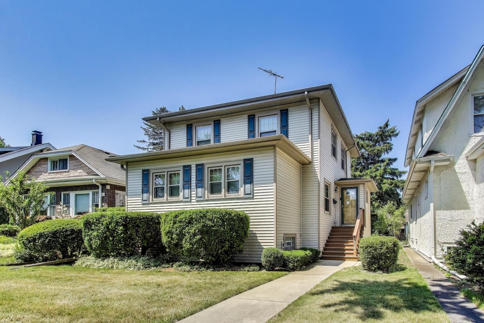 Don't miss this rare opportunity in one of Edison Park's most desirable locations! Set on a generous 40x148-foot lot, this lovingly maintained home offers timeless character, a spacious layout, and endless potential to make it your own.  Step into a formal living room featuring a decorative fireplace and original woodwork, with  hardwood floors beneath the carpeting. A large formal dining room flows into a spacious kitchen with an an additional eat-in area and a convenient half bath. A  front room overlooking the street adds extra living space on the main floor-perfect as a home office, playroom, or den.  Upstairs you'll find four generously sized bedrooms, each with ample closet space, and a full bathroom. The full, unfinished basement offers excellent storage and expansion possibilities. Modern comforts include central heat and air.  This is a perfect opportunity to renovate or customize in a neighborhood known for its strong sense of community, top-rated schools, and easy access to Metra, shops, restaurants, and parks.