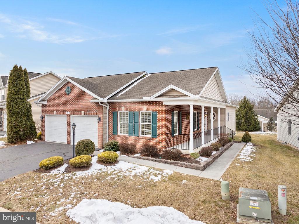 Highly sought-after home in Deatrick Village! This beautifully maintained rancher offers 3 bedrooms and 2 full baths with 1,636 sq. ft. of comfortable, one-level living. The open-concept kitchen and living area features 9-foot ceilings, creating a bright and spacious feel throughout. Enjoy the convenience of main floor laundry and a thoughtfully designed layout.The full unfinished basement provides endless potential for additional living space, storage, or customization. Outside, relax on the deck or unwind on the covered side porch. A 2-car garage adds extra convenience and functionality.Ideally located just minutes from downtown historic Gettysburg, offering easy access to shopping, dining, and local attractions.