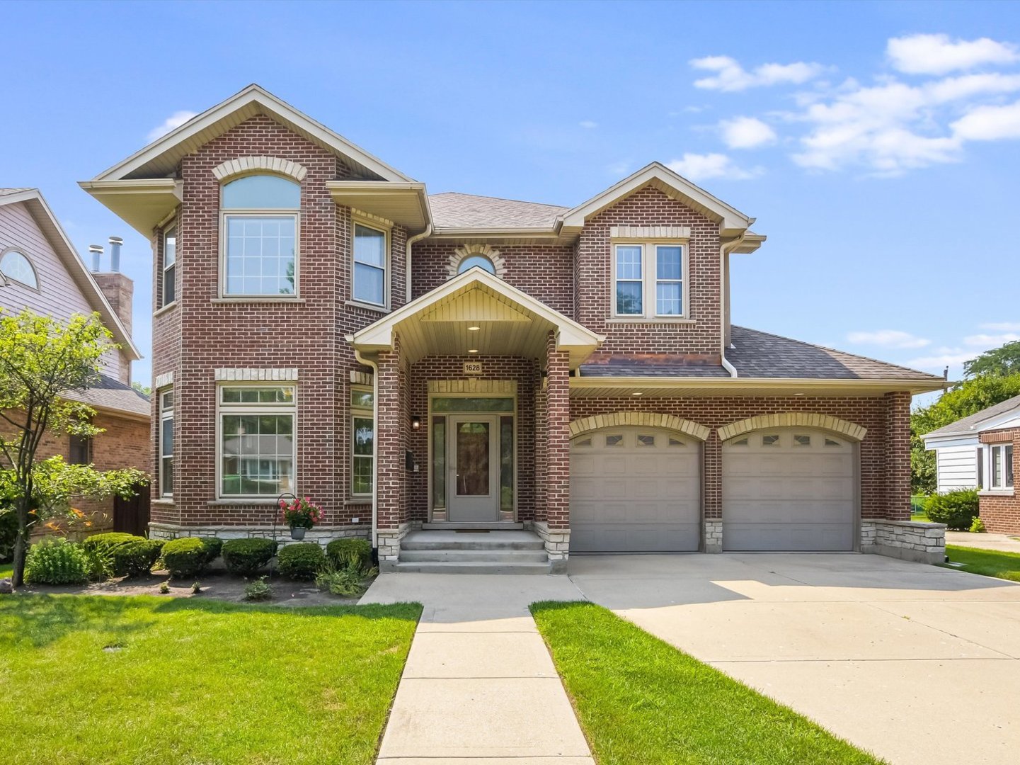 Built in 2005 and impeccably maintained, this Park Ridge home impresses with its expansive layout, thoughtful amenities, and commuter-friendly location. Just blocks from Mariano's, Brickton Park, Southwest Park, Cumberland Blue Line Station and I-90, this home combines everyday convenience with suburban charm. From the moment you arrive, the home's curb appeal and inviting front entry set the tone for what's inside. The sun-drenched main level features a spacious living room, formal dining area, and a stunning open-concept kitchen. This space is equipped with stainless steel appliances, a generous eat-at island, and a breakfast room. The kitchen flows effortlessly into the cozy family room with a fireplace and access to the expansive backyard, creating the perfect space for both entertaining and everyday living. A dedicated home office, powder room, and an attached two-car garage complete the first floor. Upstairs, the primary suite offers a walk-in closet, additional second closet and spa-inspired bath with dual vanities, a soaking tub, and separate shower. Three additional bedrooms and a second full bathroom provide ample space, and a second-floor laundry hookup adds extra convenience. The full unfinished basement, with its high ceilings and a second fireplace, presents endless possibilities for added living space, recreation, or storage. Step outside to your private backyard oasis, complete with a large deck and lush green lawn. This is more than just a house, it's a place to truly call home.