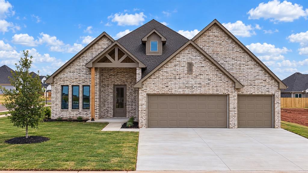 Welcome home to custom, luxurious new construction in Norman's Siena Springs, where thoughtful design, custom details, and exceptional storage come together beautifully. Located in close proximity to the University of Oklahoma and Hwy 9, this stunning 2,235-square-foot new construction home offers 4 bedrooms, 3 bathrooms, and a 3-car garage, situated on a large corner lot. Step through the impressive, covered entry framed by gorgeous cedar beams and into an interior defined by soaring ceilings, beautiful architectural details, and elevated finishes. The main living space makes an immediate statement with a dramatic cathedral ceiling, substantial wood beam, gas fireplace, and gorgeous custom built-ins that add both character and function. The kitchen was designed to be the heart of the home, featuring beautiful quartz countertops, an oversized island, generous cabinetry, and plenty of space for gathering and entertaining. Large pantry! Throughout the home, custom storage and thoughtfully designed built-ins provide an exceptional amount of storage without sacrificing the clean, sophisticated aesthetic. The floor plan includes two ensuite bedrooms, creating wonderful flexibility for guests, multigenerational living, or anyone wanting additional privacy. The spacious primary suite offers a luxury bath and generous storage, while ceiling fans in all bedrooms add everyday comfort. The craftsmanship continues outdoors with a massive covered back patio accented by soaring cedar beams —an impressive extension of the living space and the perfect setting for outdoor dining, entertaining, or quiet evenings at home. The corner lot is fully landscaped with a sprinkler system, while custom eave lighting beautifully showcases the home's architecture after dark. Additional features include WeatherBarr windows, tankless hot water, gas fireplace, 3 car garage, and upgraded blown in insulation to improve energy efficiency. Schedule your showing today!