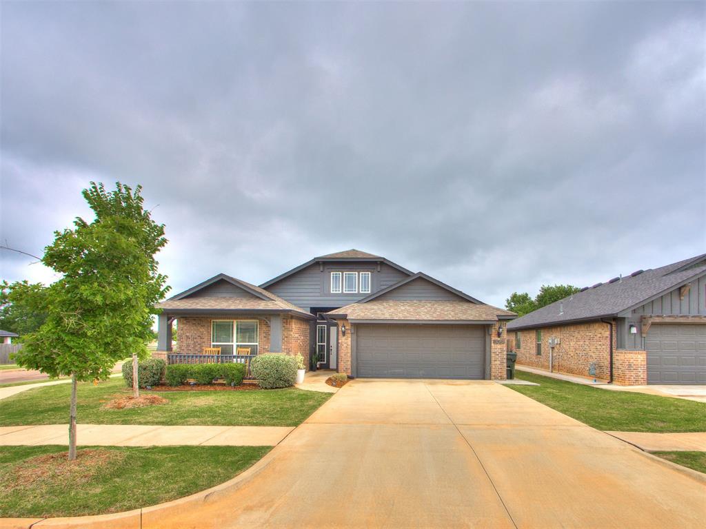 Built in 2022, this beautifully maintained 3 bedroom, 2 bath home offers 1,853 square feet of thoughtfully designed living space with modern finishes and a functional layout. A dedicated home office provides the perfect space to work from home, study, or create a flex space to fit your lifestyle.The open-concept floor plan seamlessly connects the living, dining, and kitchen areas, creating an inviting space for everyday living and entertaining. The kitchen features abundant cabinetry, generous counter space, a large center island, and contemporary finishes that make it the heart of the home. The spacious primary suite offers a private retreat, while the additional bedrooms provide comfort and versatility for family or guests.Step outside and enjoy everything the sought after Greenleaf Trails community has to offer, including multiple parks and playgrounds, a splash pad, scenic ponds, a soccer field, and direct access to one mile of the 13-mile Legacy Trail system.  Perfect for walking, running, biking, and enjoying the outdoors.Conveniently located with quick access to I-35, this home offers an easy commute to Norman, Moore, and the Oklahoma City metro while still providing the charm and tranquility of a welcoming neighborhood. Combining modern construction, exceptional community amenities, and an unbeatable location, this move-in ready home is one you won't want to miss!