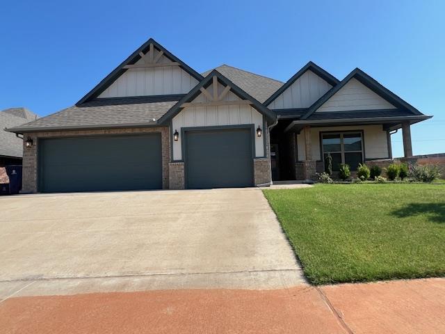 Beautiful house!!! Adorable y cozy home, everything you need for your family. Mustang Schools!!! Colors give peace and tranquility, ready to go and live. This 4 Beds, 2 Baths, 3 Car garage, Storm Shelter house looks like a new house. Large covered patio. What else can you expect? Wood-look tile in Living Room, Dinning Room, Kitchen and Study or Bedroom. Custom built shaker cabinetry with soft close doors and full extension drawers, tiled Master Bath shower, jetted tub in Master Bath. Steel tub with tile surround in Hall Bath, raised height vanity cabinets in Bathrooms. Stainless whirlpool appliances package and under cabinets lighting in Kitchen. Smart Security System with security pad. Double paned low-e-vinyl wrapped windows. Irrigation System. Move-in-ready!!!